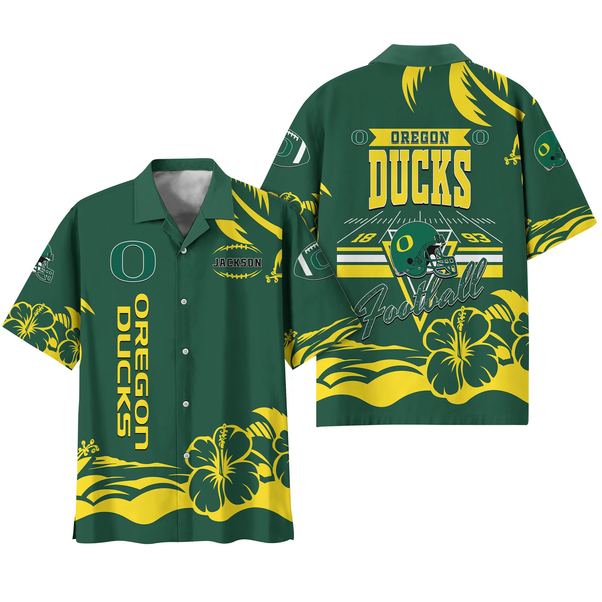 Alternative view of Oregon Ducks Hawaiian Shirt Personalized Your Name, Sports Gifts for Fans, Sport Team Hawaii Shirt, Sports Lover Gifts ETHY-0123650A