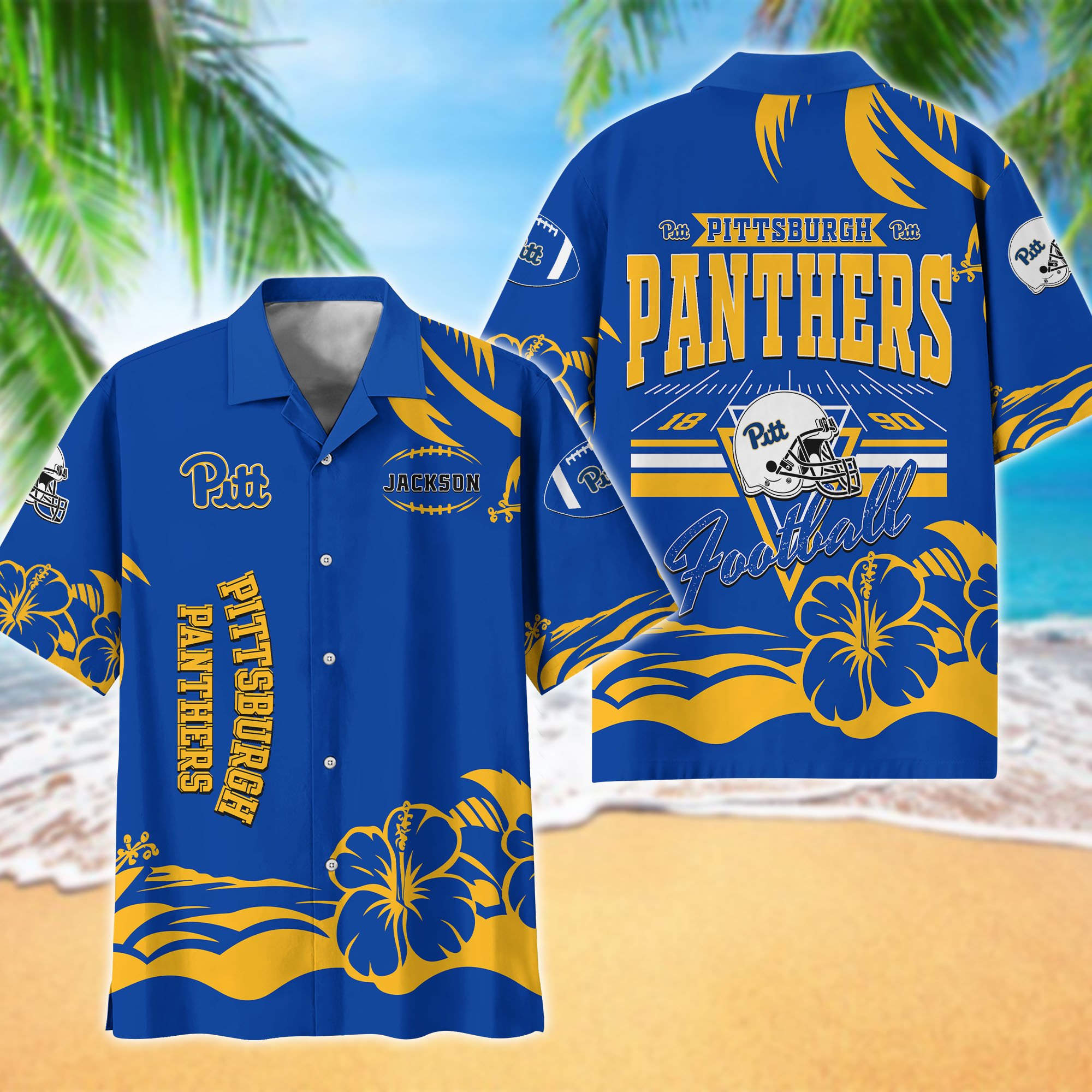 Pittsburgh Panthers Hawaiian Shirt Personalized Your Name, Sports Gifts for Fans, Sport Team Hawaii Shirt, Sports Lover Gifts ETHY-0123650A