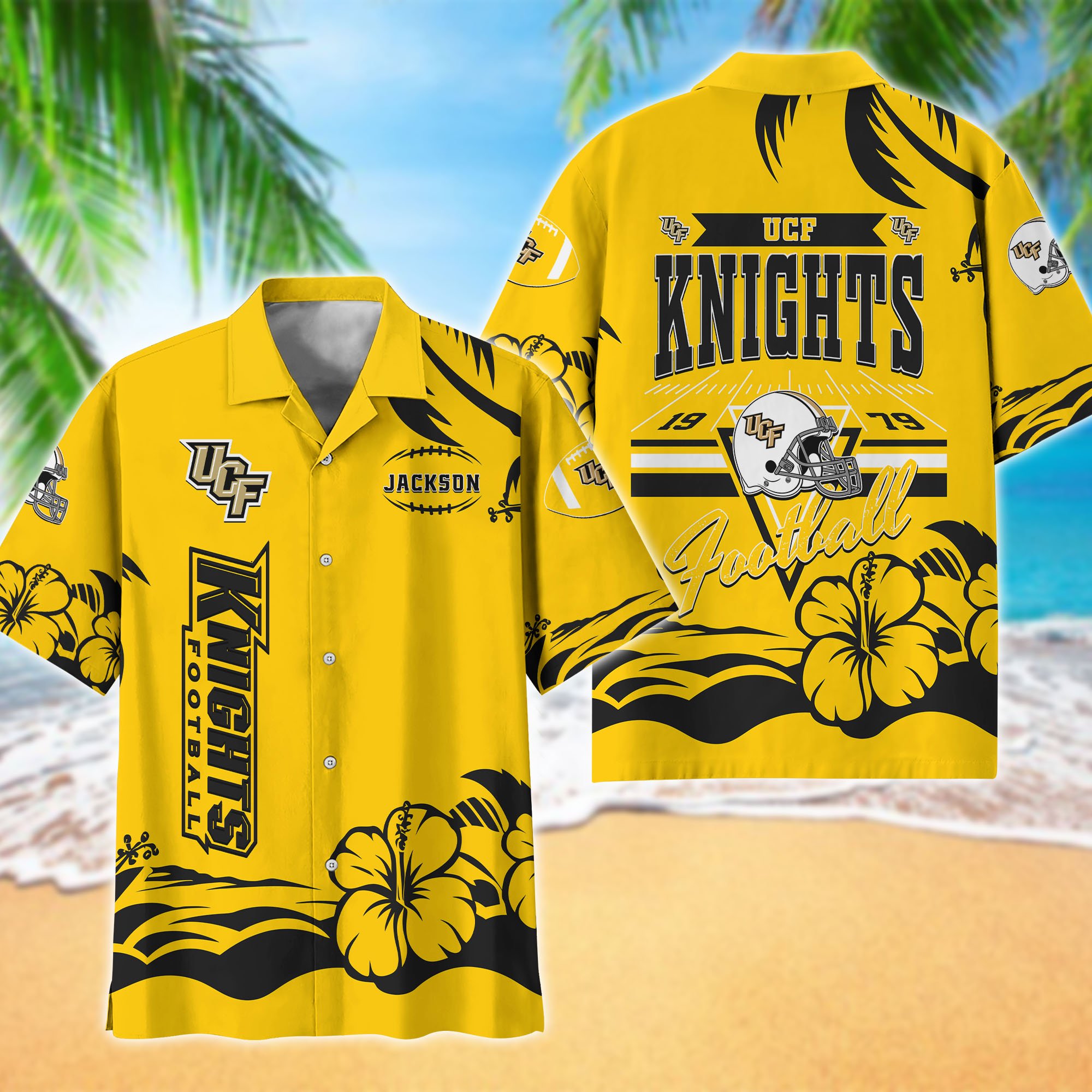 UCF Knights Hawaiian Shirt Personalized Your Name, Sports Gifts for Fans, Sport Team Hawaii Shirt, Sports Lover Gifts ETHY-0123650A