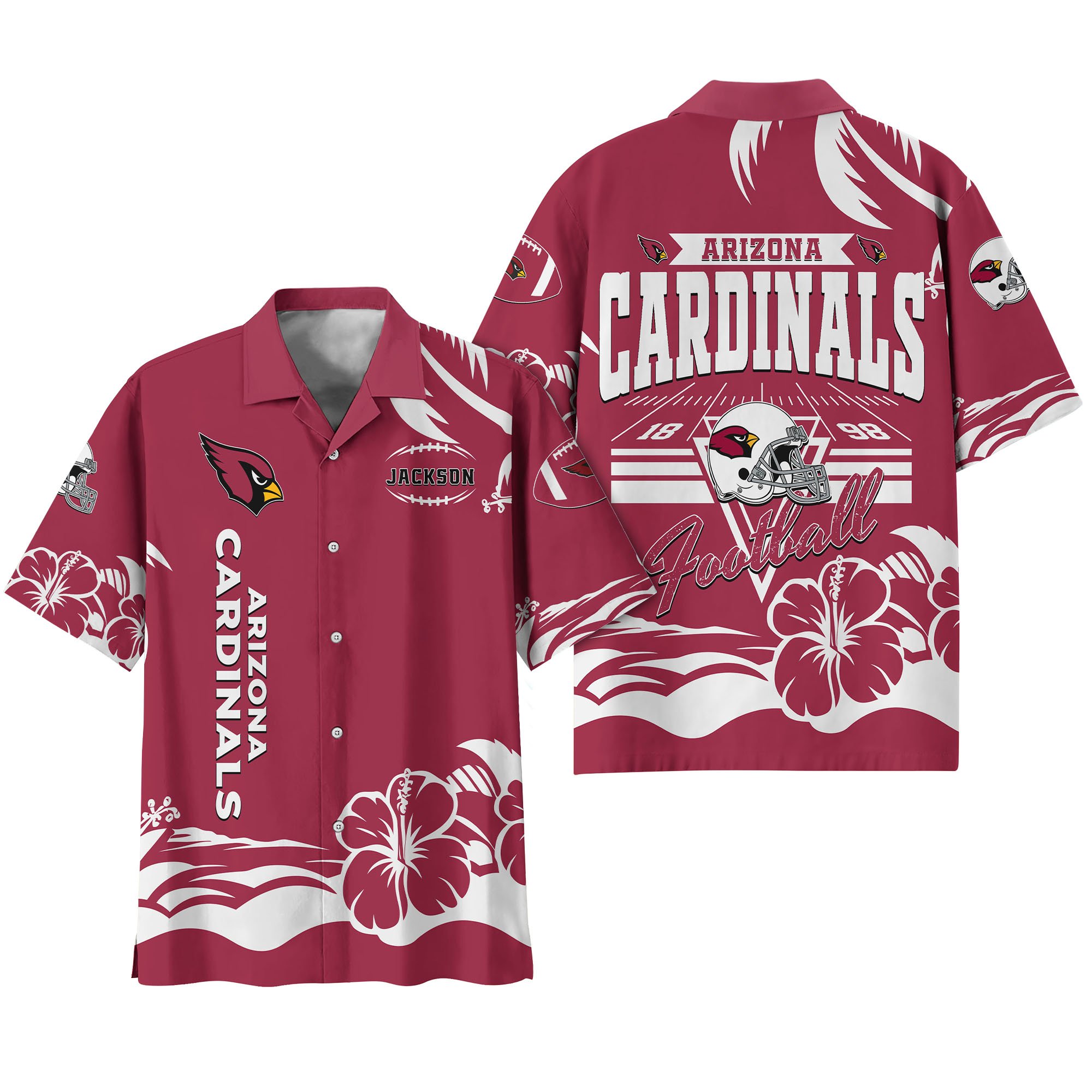 Alternative view of Arizona Cardinals Hawaiian Shirt Personalized Your Name, Sports Gifts for Fans, Sport Team Hawaii Shirt, Sports Lover Gifts ETHY-0123650N