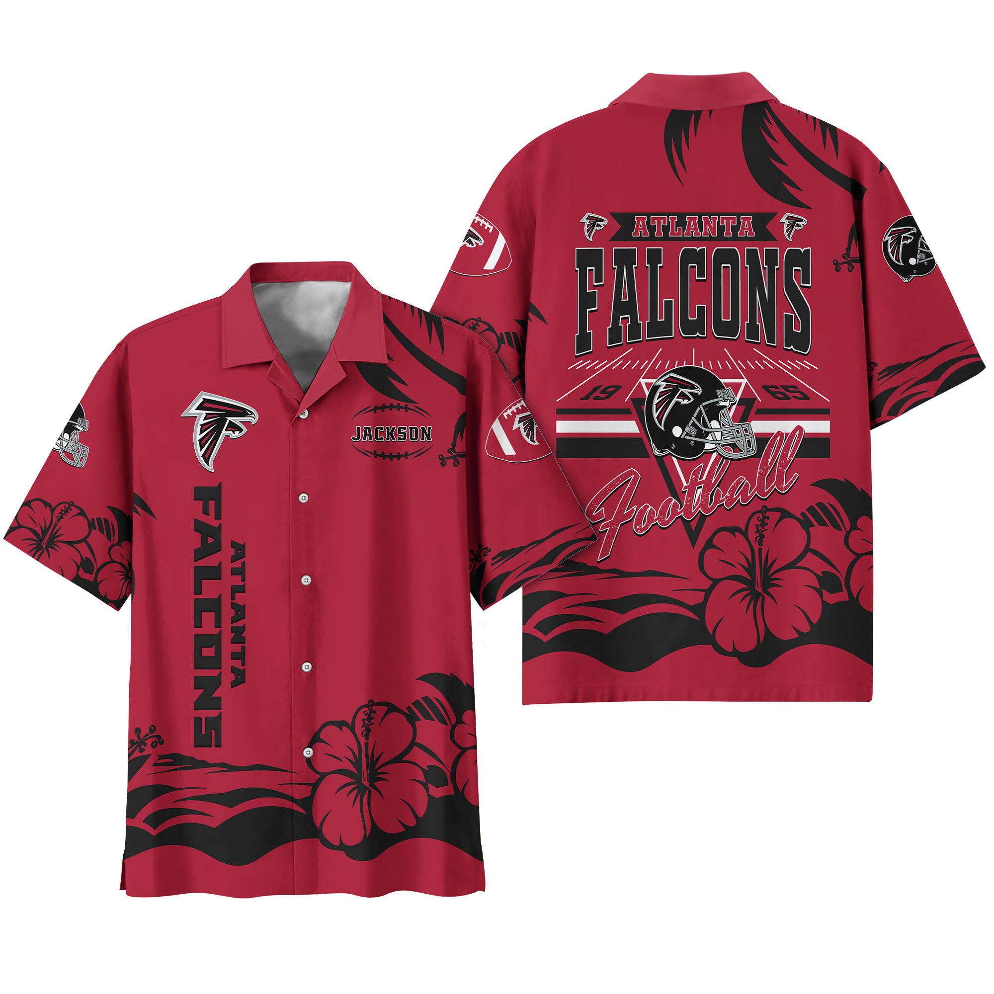 Alternative view of Atlanta Falcons Hawaiian Shirt Personalized Your Name, Sports Gifts for Fans, Sport Team Hawaii Shirt, Sports Lover Gifts ETHY-0123650N