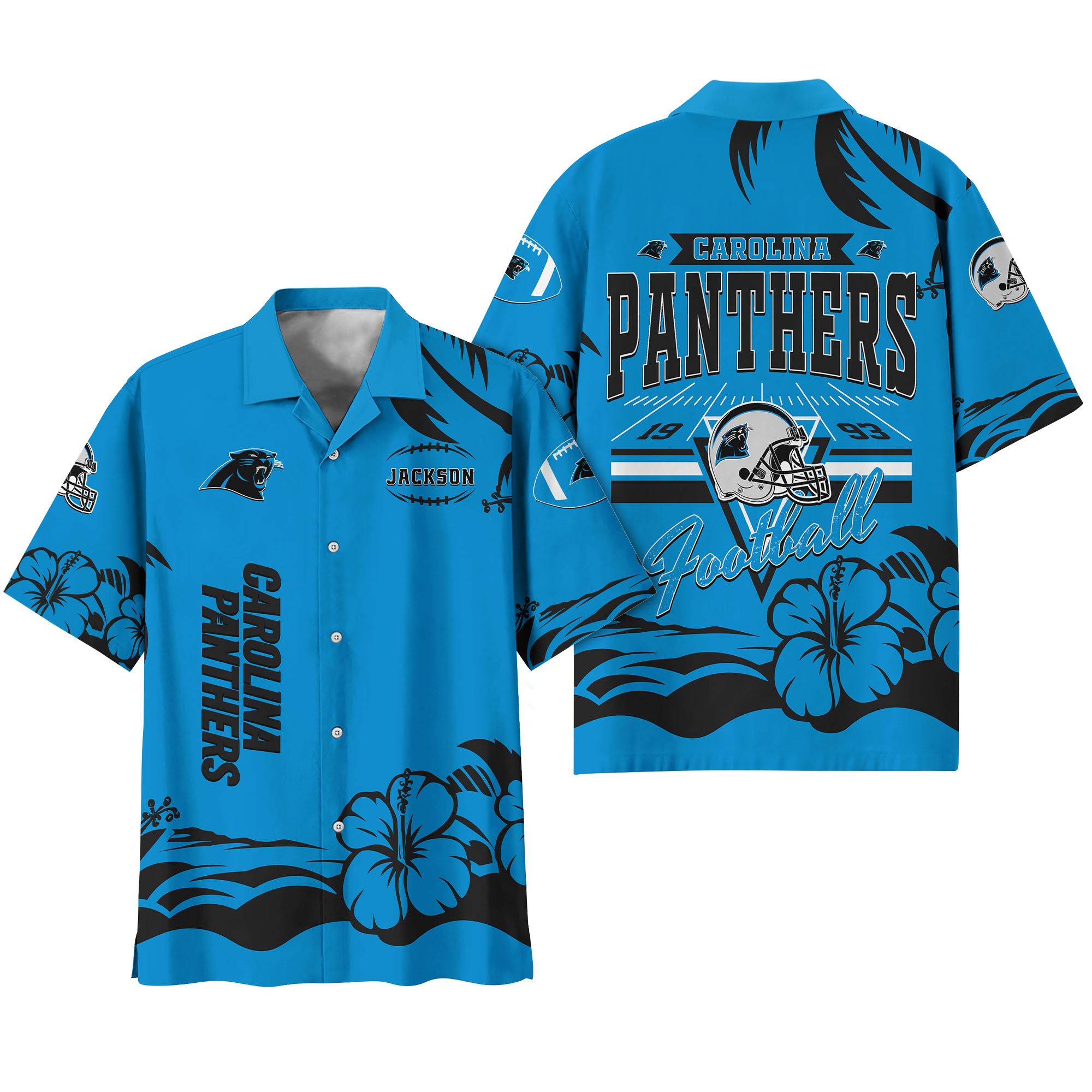 Alternative view of Carolina Panthers Hawaiian Shirt Personalized Your Name, Sports Gifts for Fans, Sport Team Hawaii Shirt, Sports Lover Gifts ETHY-0123650N