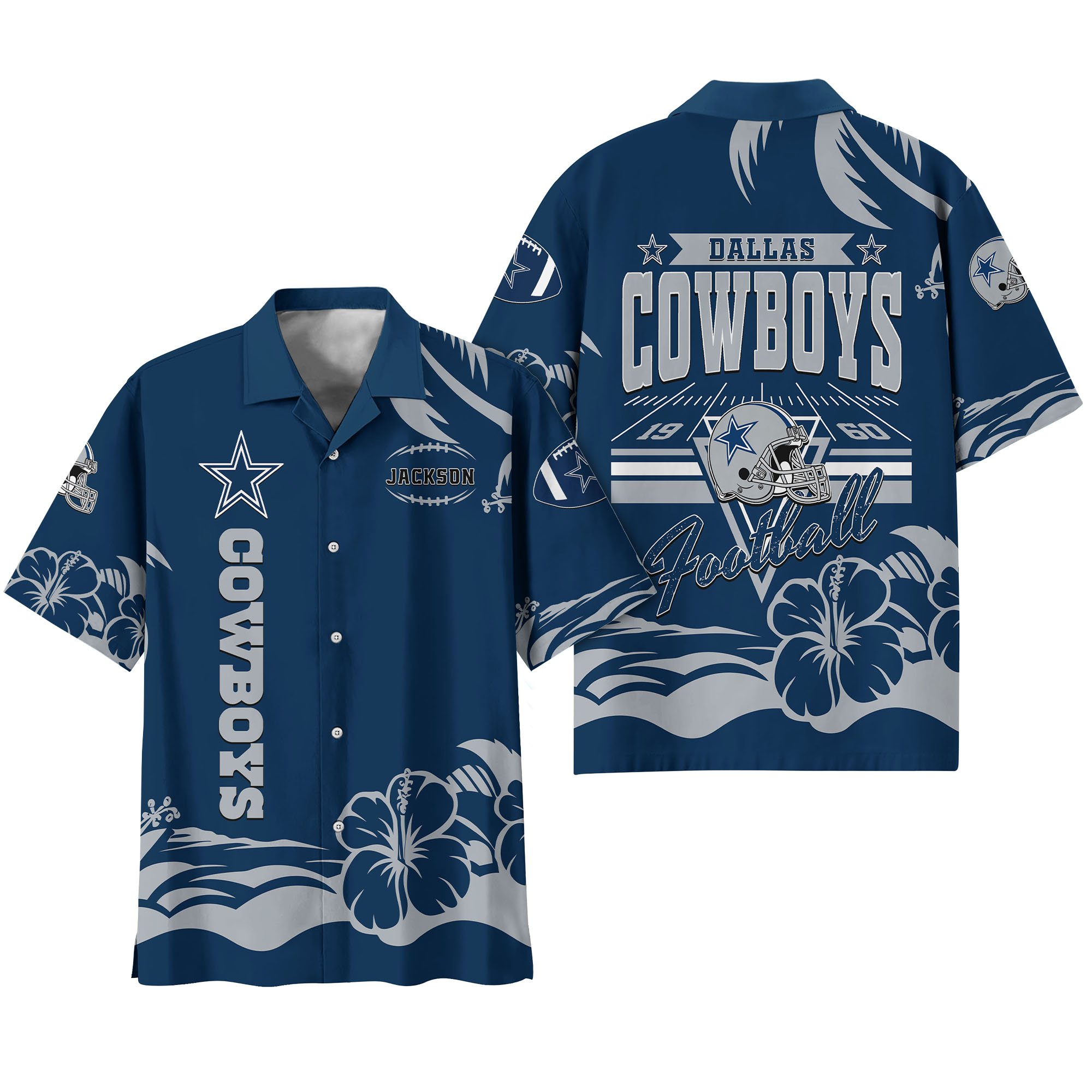 Alternative view of Dallas Cowboys Hawaiian Shirt Personalized Your Name, Sports Gifts for Fans, Sport Team Hawaii Shirt, Sports Lover Gifts ETHY-0123650N