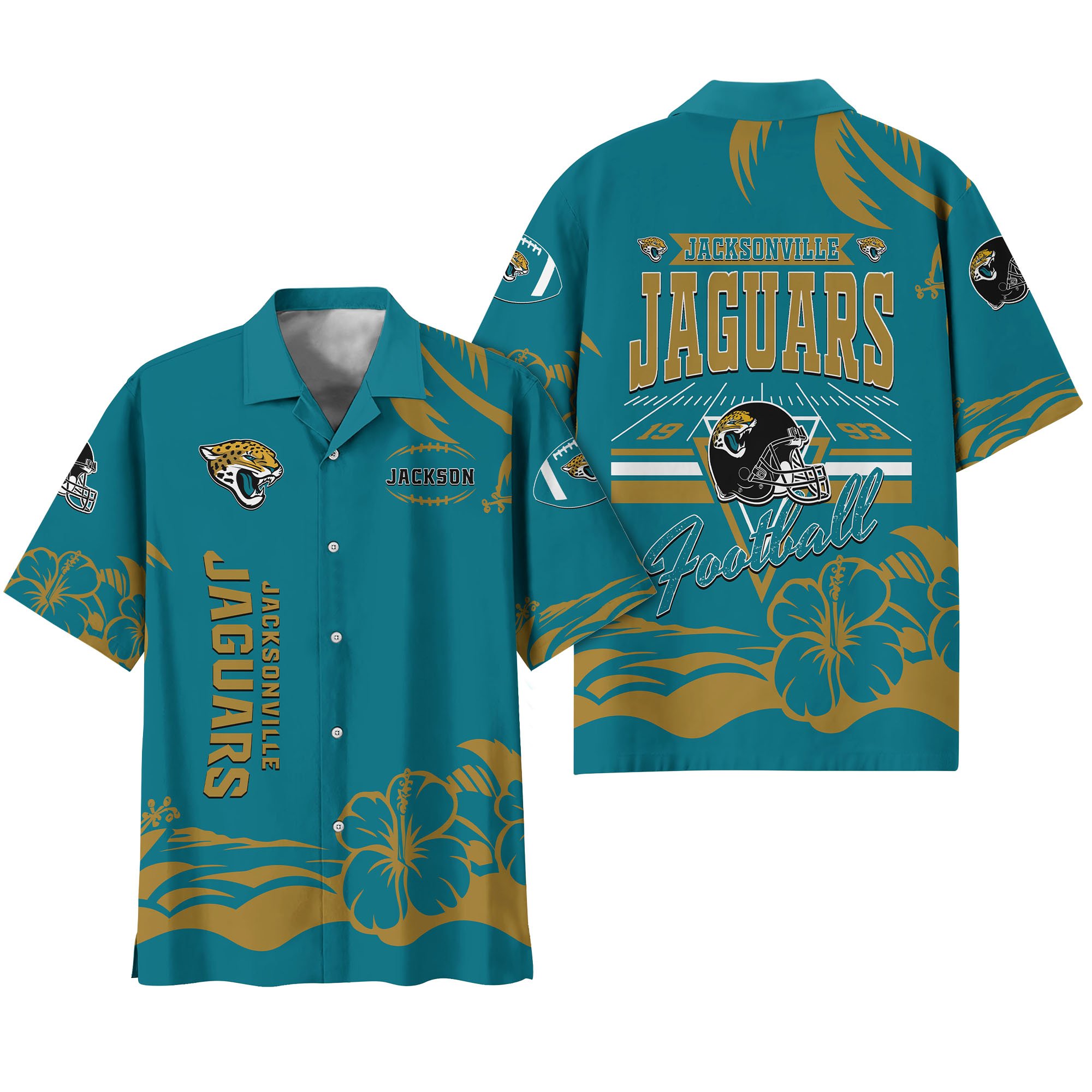 Alternative view of Jacksonville Jaguars Hawaiian Shirt Personalized Your Name, Sports Gifts for Fans, Sport Team Hawaii Shirt, Sports Lover Gifts ETHY-0123650N
