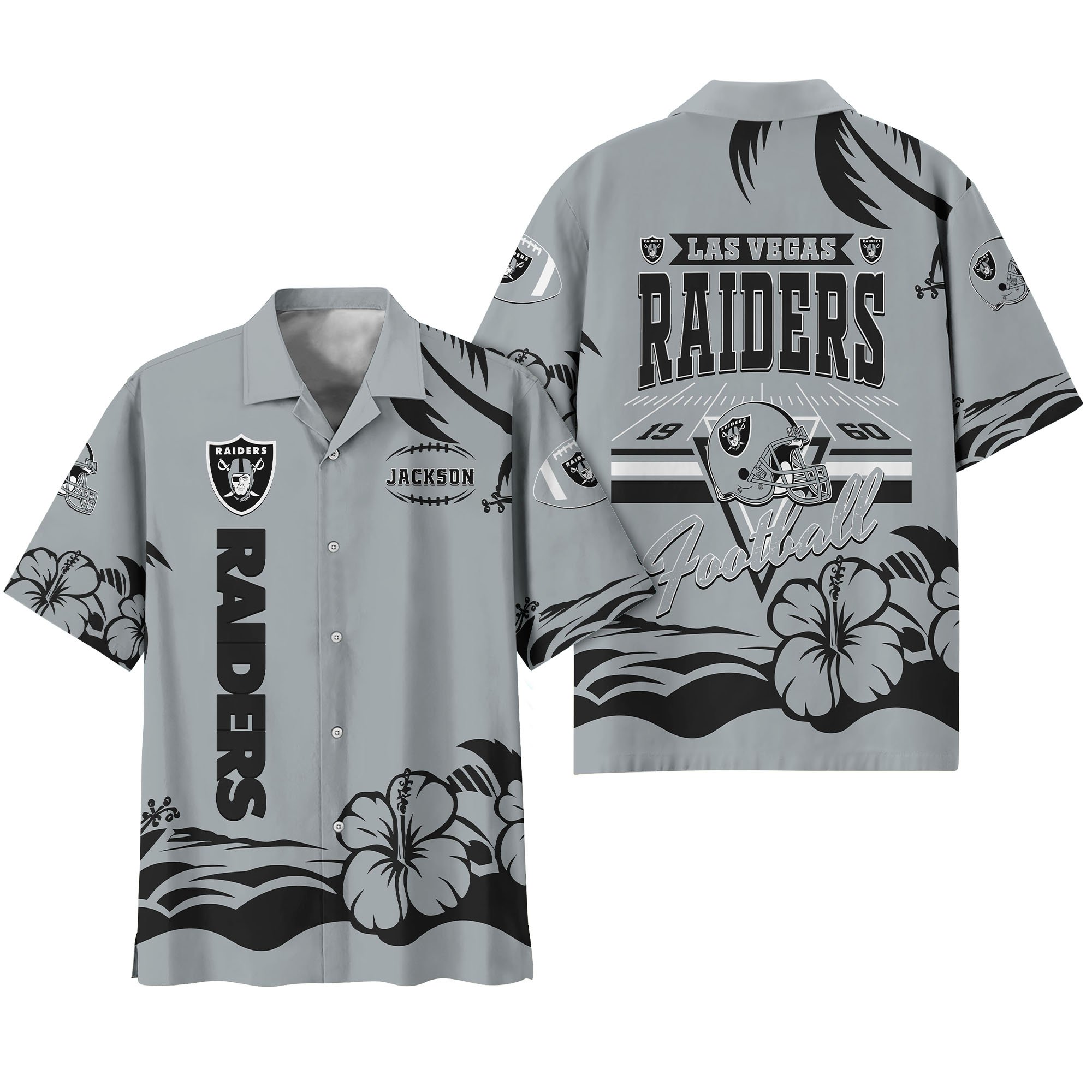 Alternative view of Las Vegas Raiders Hawaiian Shirt Personalized Your Name, Sports Gifts for Fans, Sport Team Hawaii Shirt, Sports Lover Gifts ETHY-0123650N