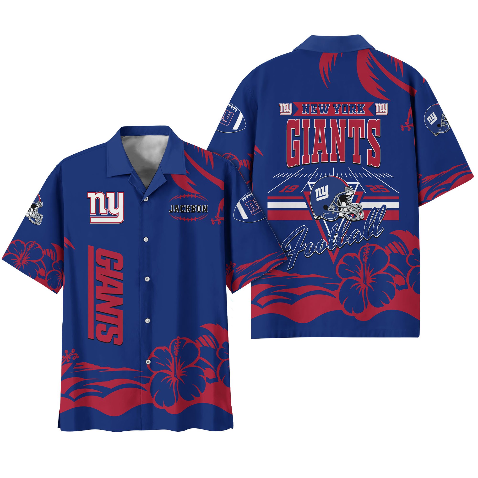Alternative view of New York Giants Hawaiian Shirt Personalized Your Name, Sports Gifts for Fans, Sport Team Hawaii Shirt, Sports Lover Gifts ETHY-0123650N