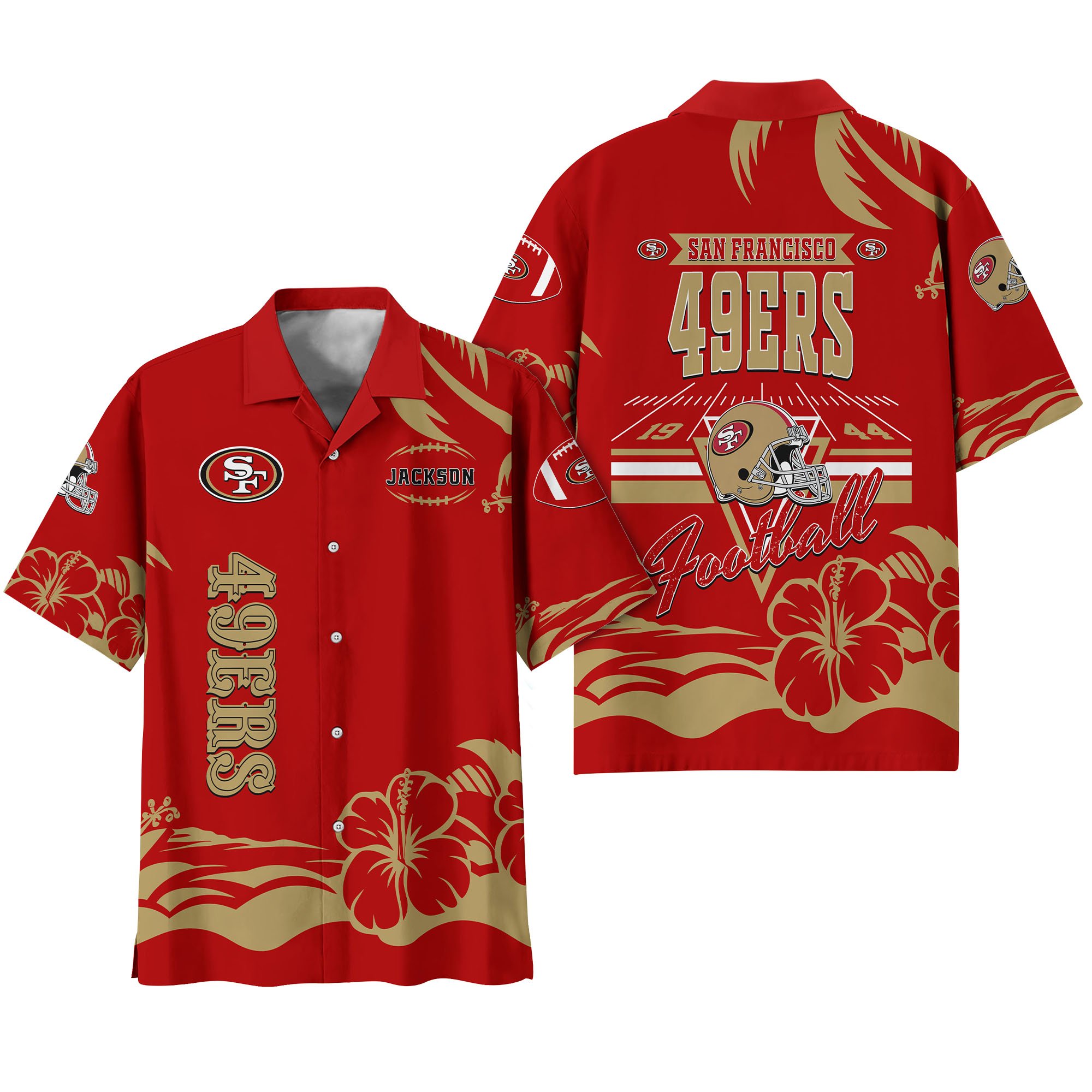 Alternative view of San Francisco 49ers Hawaiian Shirt Personalized Your Name, Sports Gifts for Fans, Sport Team Hawaii Shirt, Sports Lover Gifts ETHY-0123650N