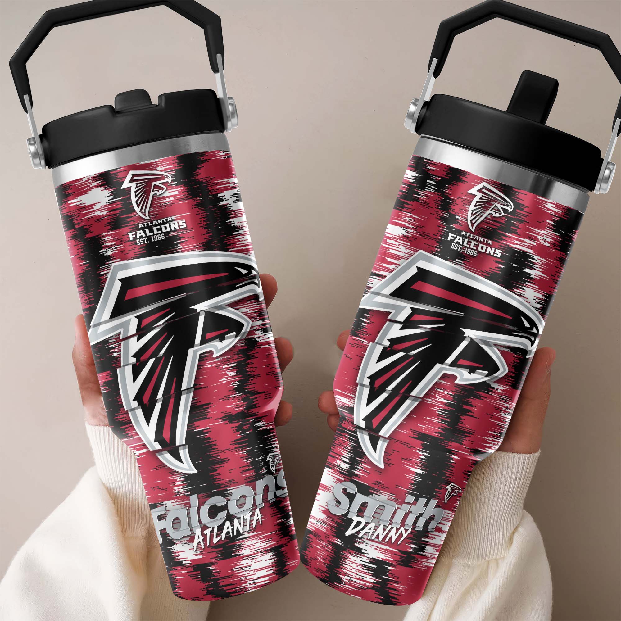 Atlanta Falcons Flip Straw 30oz Tumbler Custom Your Name, Sport Flip Straw 30oz Tumbler, Fan Gifts EHIVM-0124658