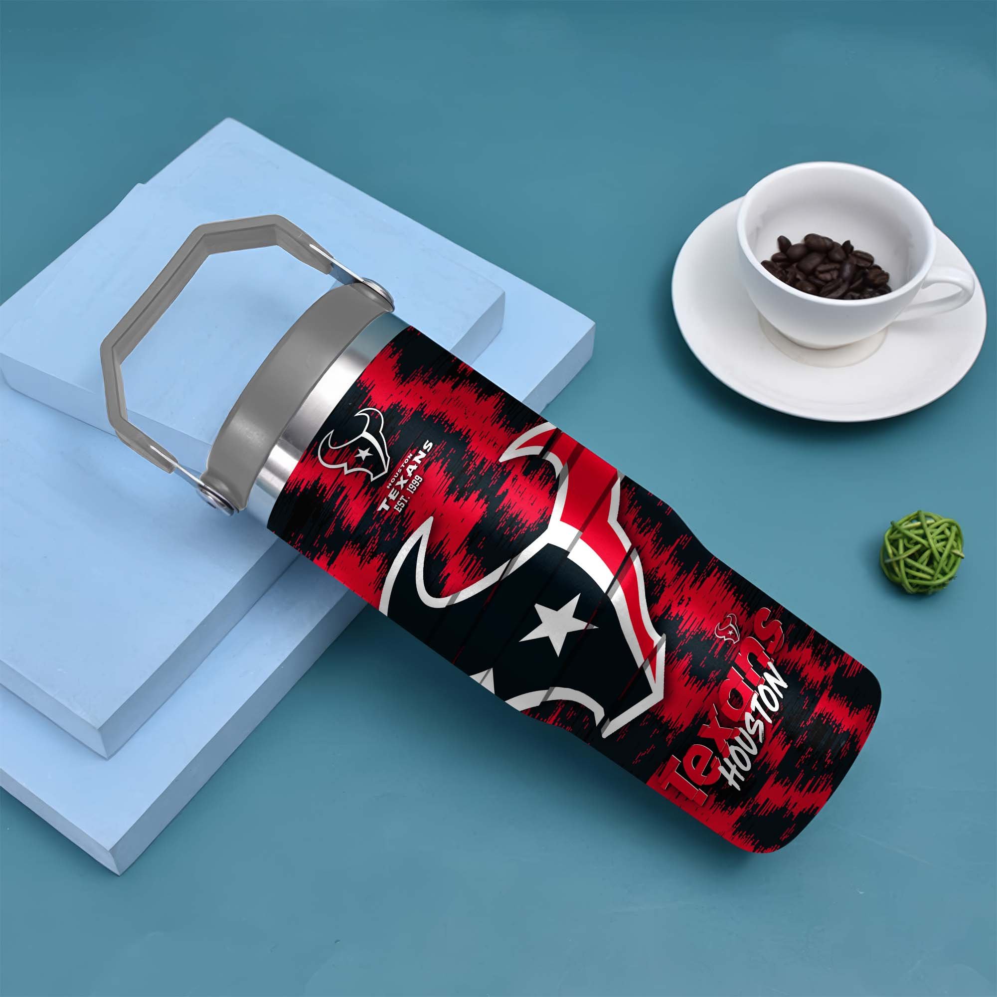 Alternative view of Houston Texans Flip Straw 30oz Tumbler Custom Your Name, Sport Flip Straw 30oz Tumbler, Fan Gifts EHIVM-0124658