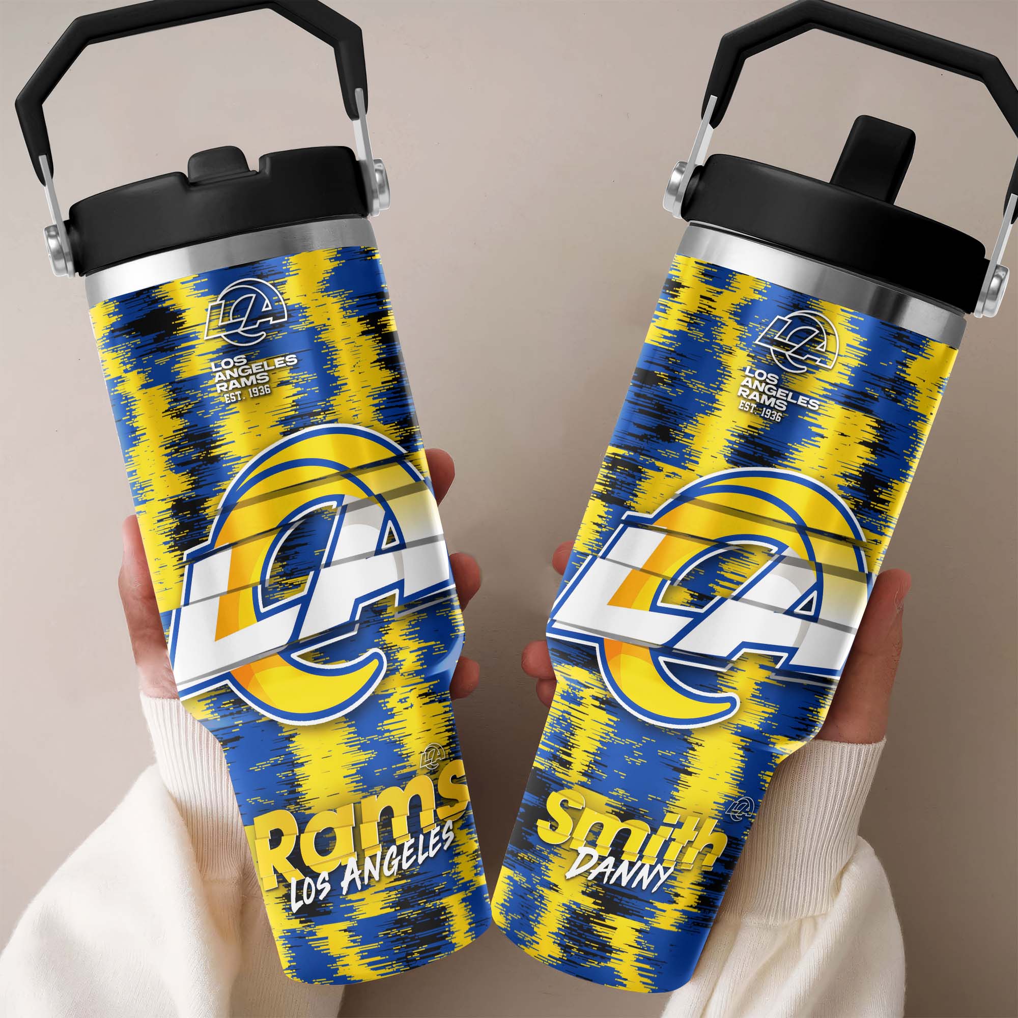 Los Angeles Rams Flip Straw 30oz Tumbler Custom Your Name, Sport Flip Straw 30oz Tumbler, Fan Gifts EHIVM-0124658