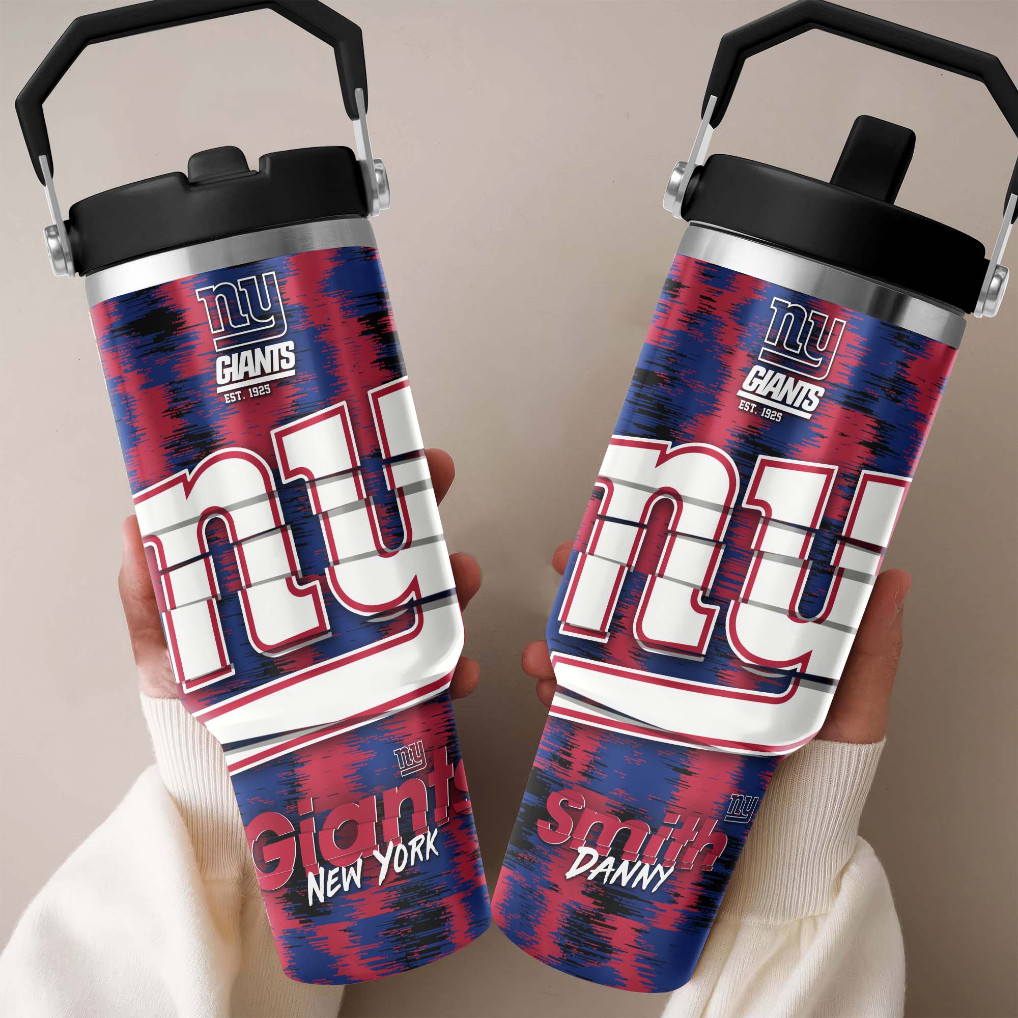 New York Giants Flip Straw 30oz Tumbler Custom Your Name, Sport Flip Straw 30oz Tumbler, Fan Gifts EHIVM-0124658