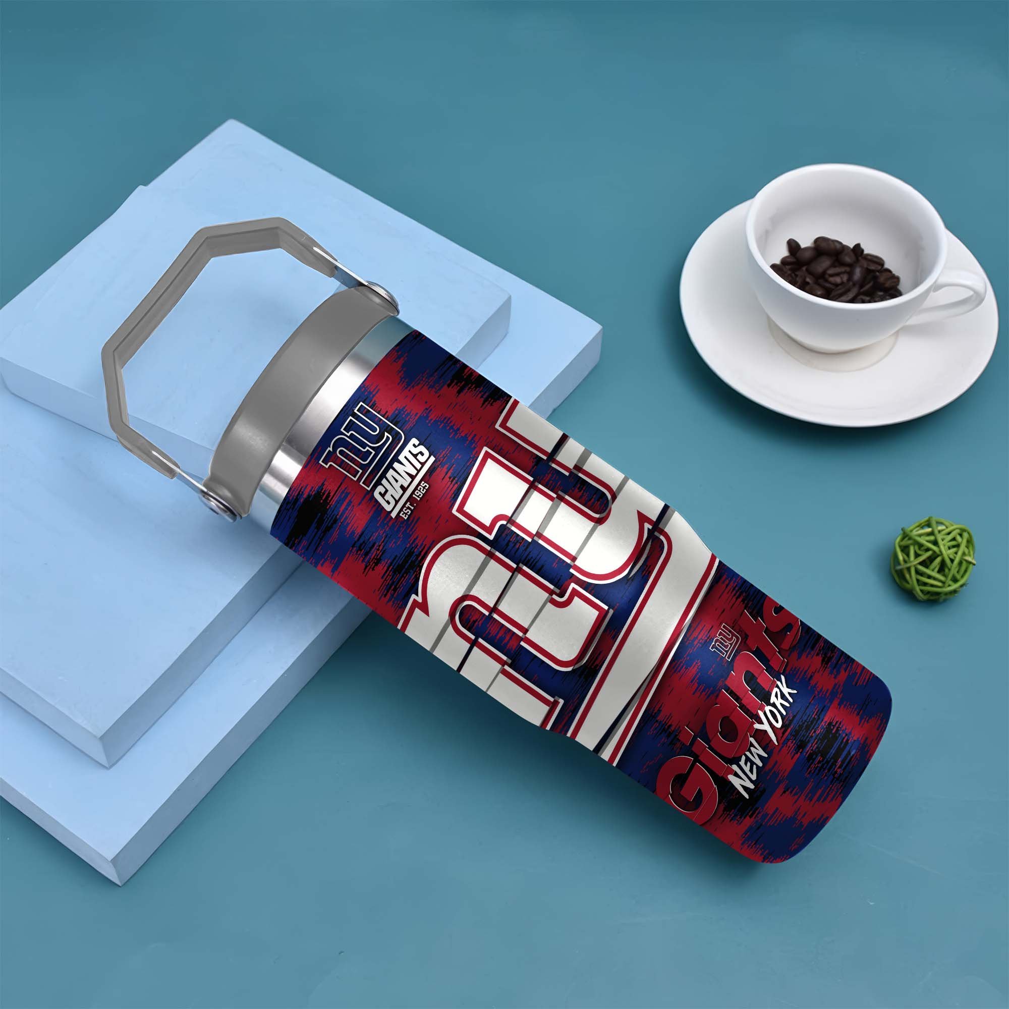 Alternative view of New York Giants Flip Straw 30oz Tumbler Custom Your Name, Sport Flip Straw 30oz Tumbler, Fan Gifts EHIVM-0124658