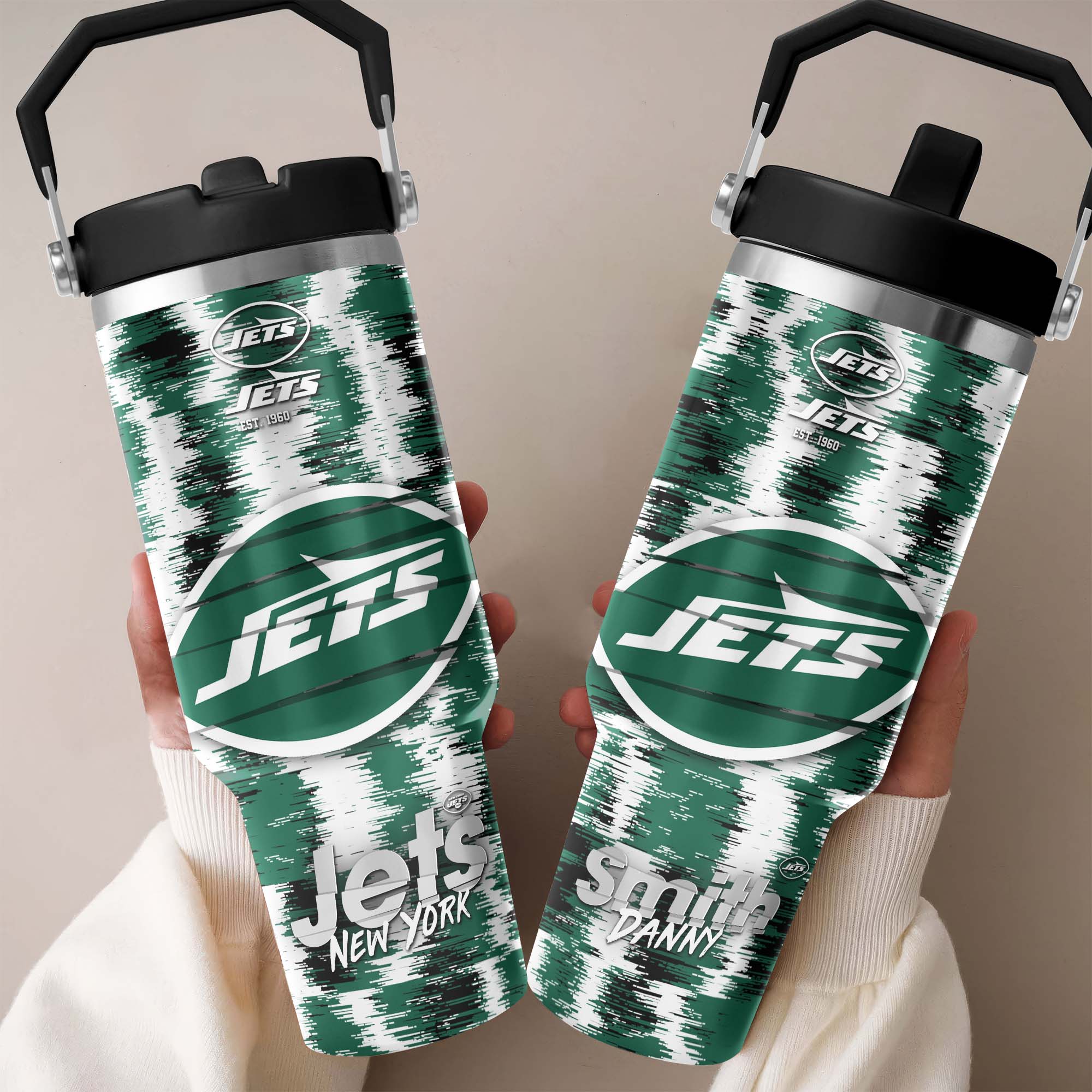 New York Jets Flip Straw 30oz Tumbler Custom Your Name, Sport Flip Straw 30oz Tumbler, Fan Gifts EHIVM-0124658