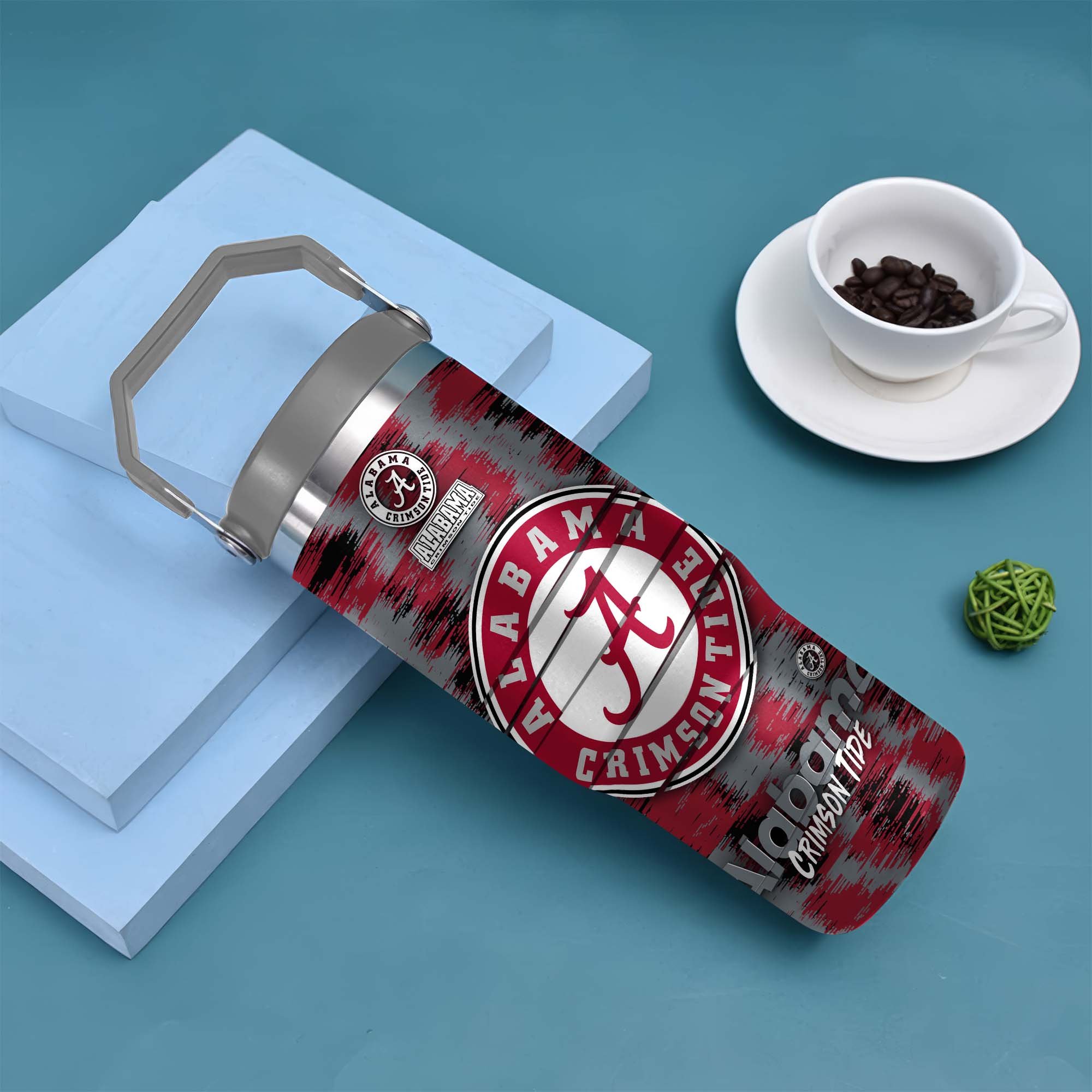 Alternative view of Alabama Crimson Tide Flip Straw 30oz Tumbler Custom Your Name, Sport Flip Straw 30oz Tumbler, Fan Gifts  EHIVM-0124663
