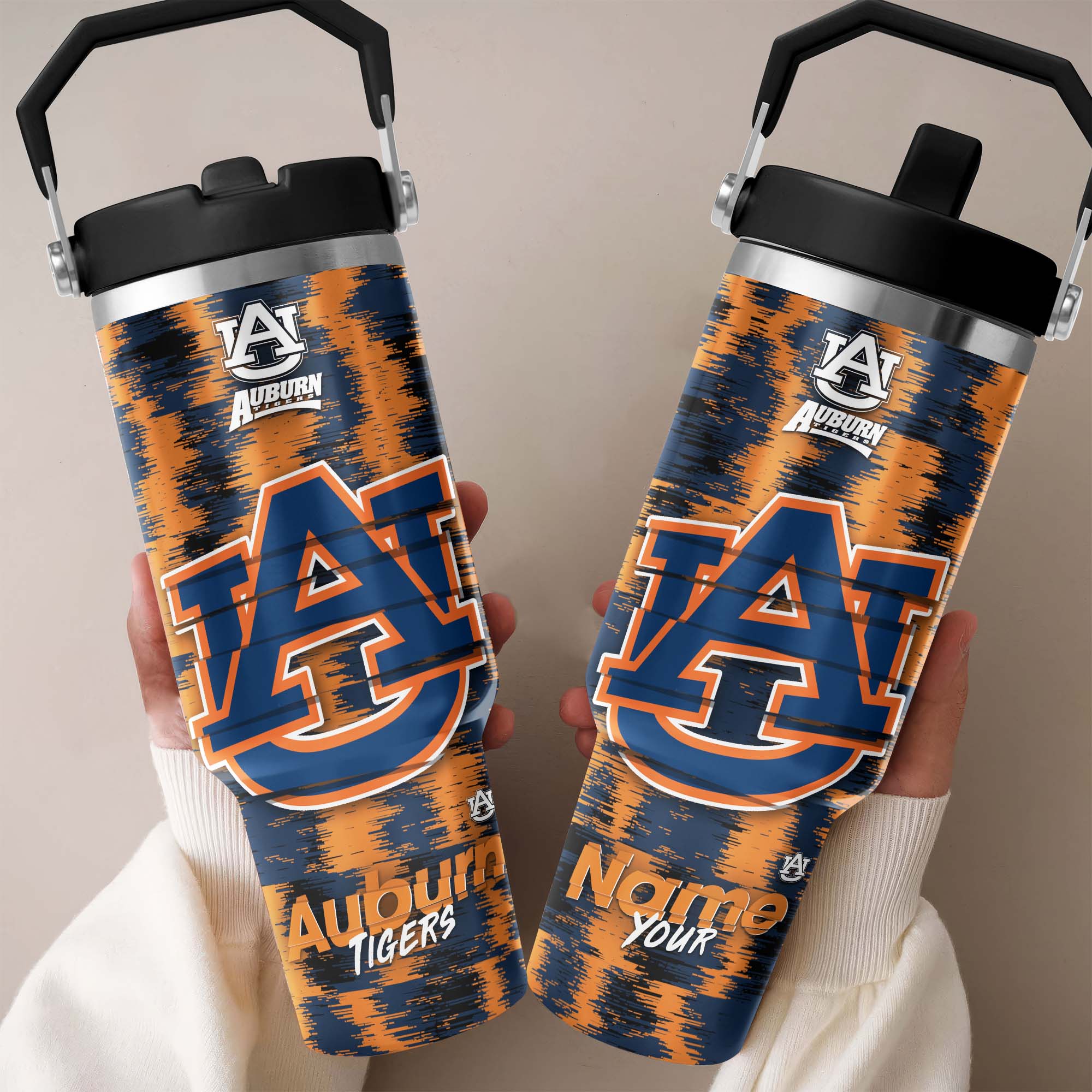 Auburn Tigers Flip Straw 30oz Tumbler Custom Your Name, Sport Flip Straw 30oz Tumbler, Fan Gifts  EHIVM-0124663