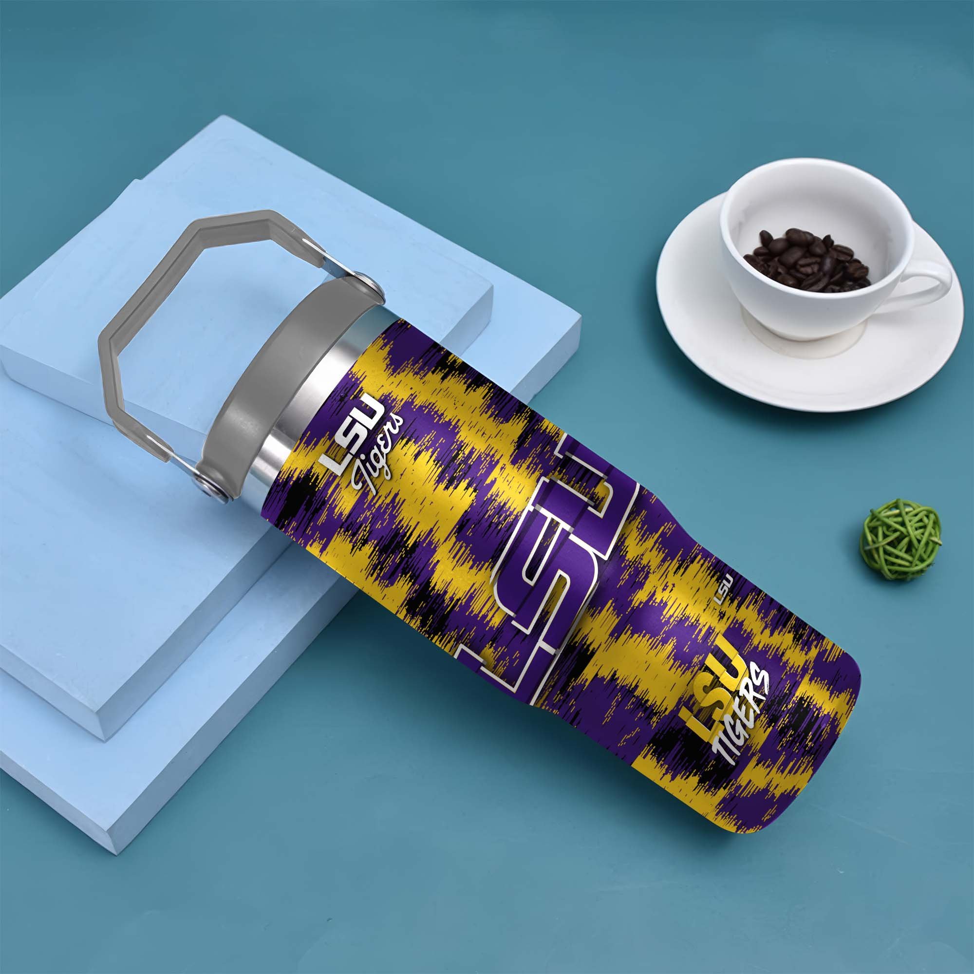 Alternative view of LSU TIGERS Flip Straw 30oz Tumbler Custom Your Name, Sport Flip Straw 30oz Tumbler, Fan Gifts  EHIVM-0124663