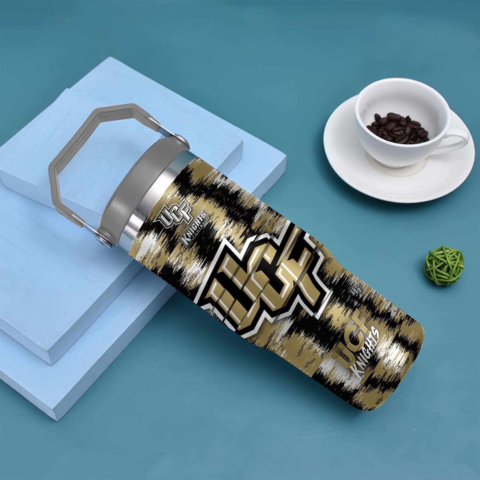 Alternative view of UCF Knights Flip Straw 30oz Tumbler Custom Your Name, Sport Flip Straw 30oz Tumbler, Fan Gifts  EHIVM-0124663