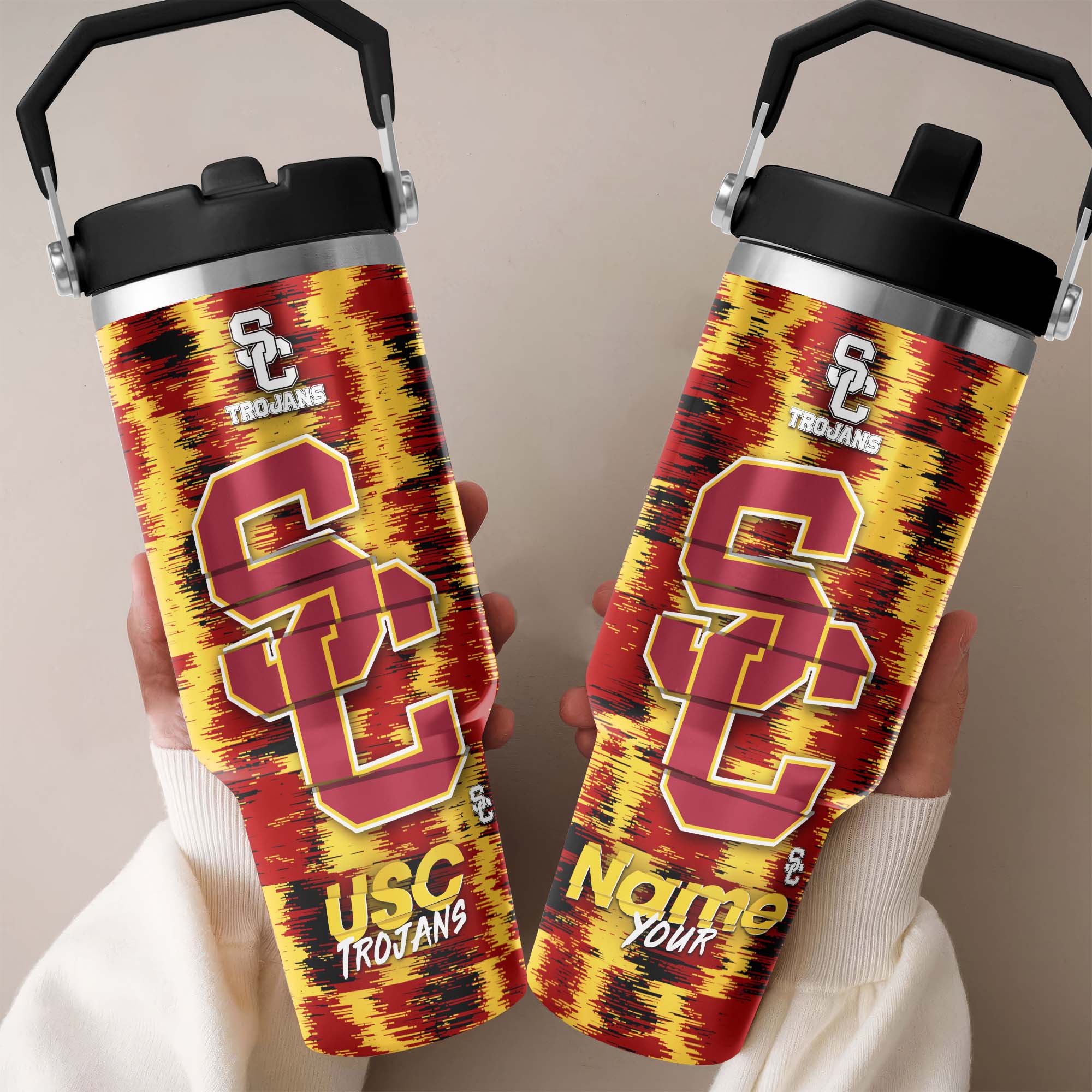 USC Trojans Flip Straw 30oz Tumbler Custom Your Name, Sport Flip Straw 30oz Tumbler, Fan Gifts  EHIVM-0124663