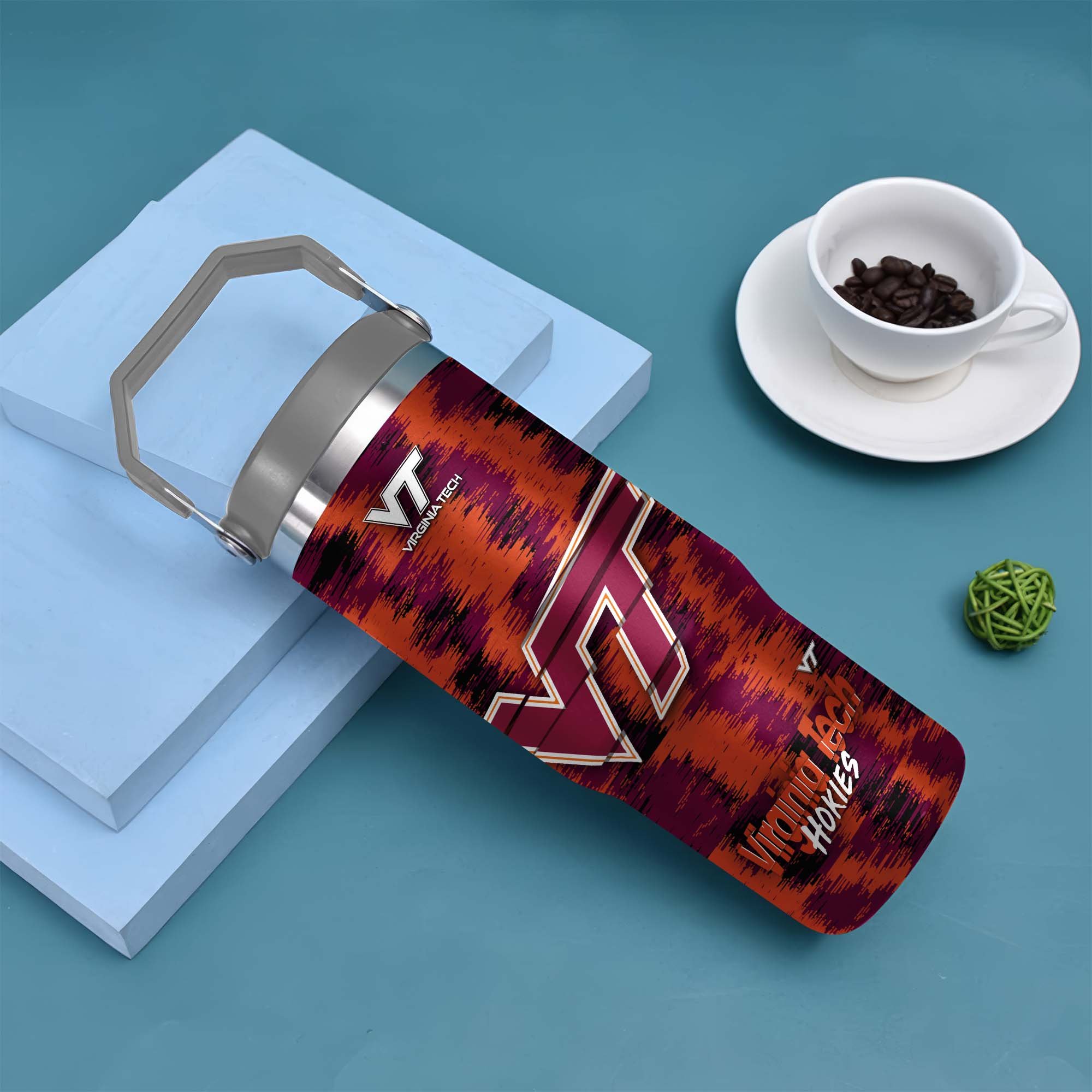 Alternative view of Virginia Tech Hokies Flip Straw 30oz Tumbler Custom Your Name, Sport Flip Straw 30oz Tumbler, Fan Gifts  EHIVM-0124663