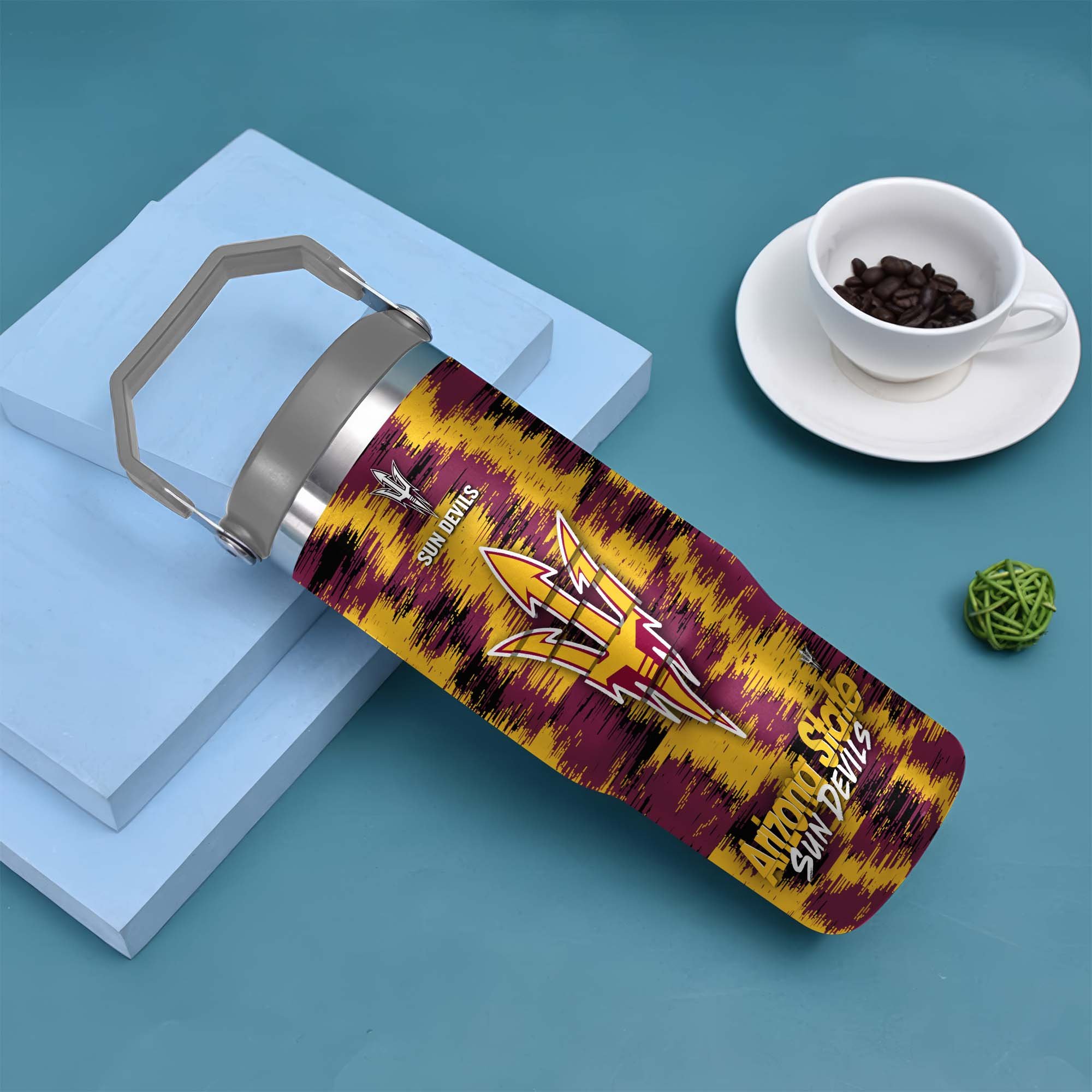 Alternative view of Arizona State Sun Devils Flip Straw 30oz Tumbler Custom Your Name, Sport Flip Straw 30oz Tumbler, Fan Gifts  EHIVM-0124663