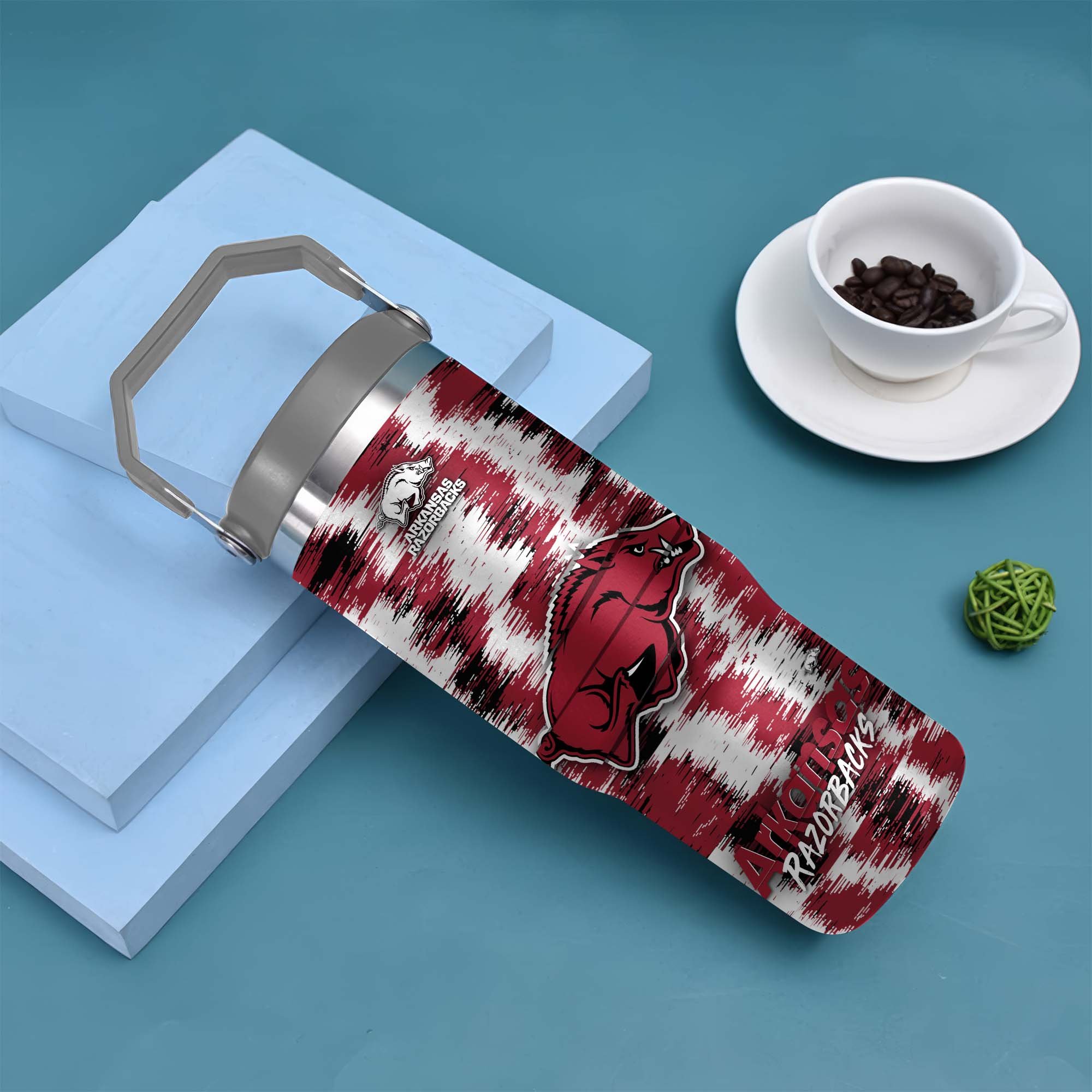 Alternative view of Arkansas Razorbacks Flip Straw 30oz Tumbler Custom Your Name, Sport Flip Straw 30oz Tumbler, Fan Gifts  EHIVM-0124663