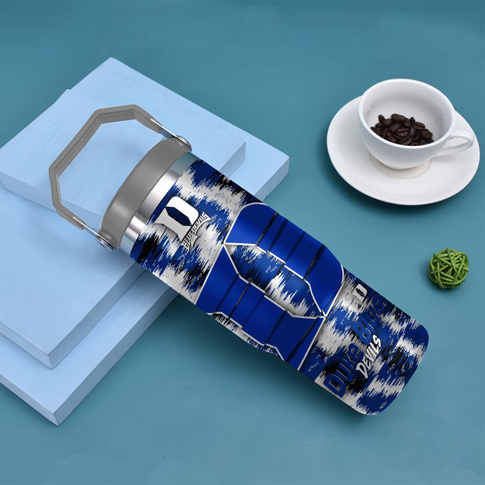 Alternative view of Duke Blue Devils Flip Straw 30oz Tumbler Custom Your Name, Sport Flip Straw 30oz Tumbler, Fan Gifts  EHIVM-0124663