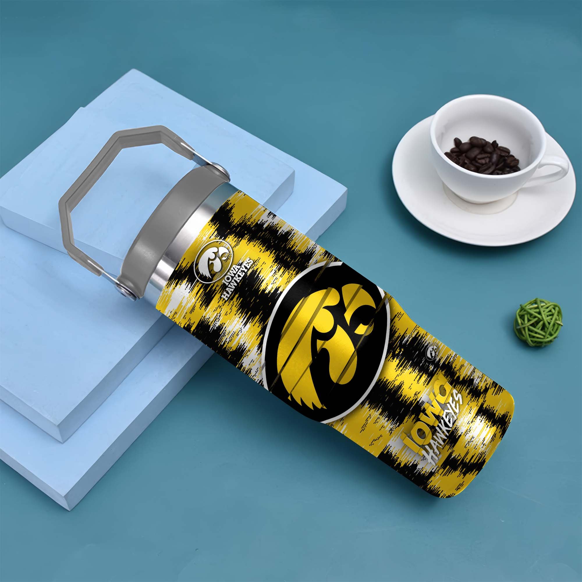 Alternative view of Iowa Hawkeyes Flip Straw 30oz Tumbler Custom Your Name, Sport Flip Straw 30oz Tumbler, Fan Gifts  EHIVM-0124663