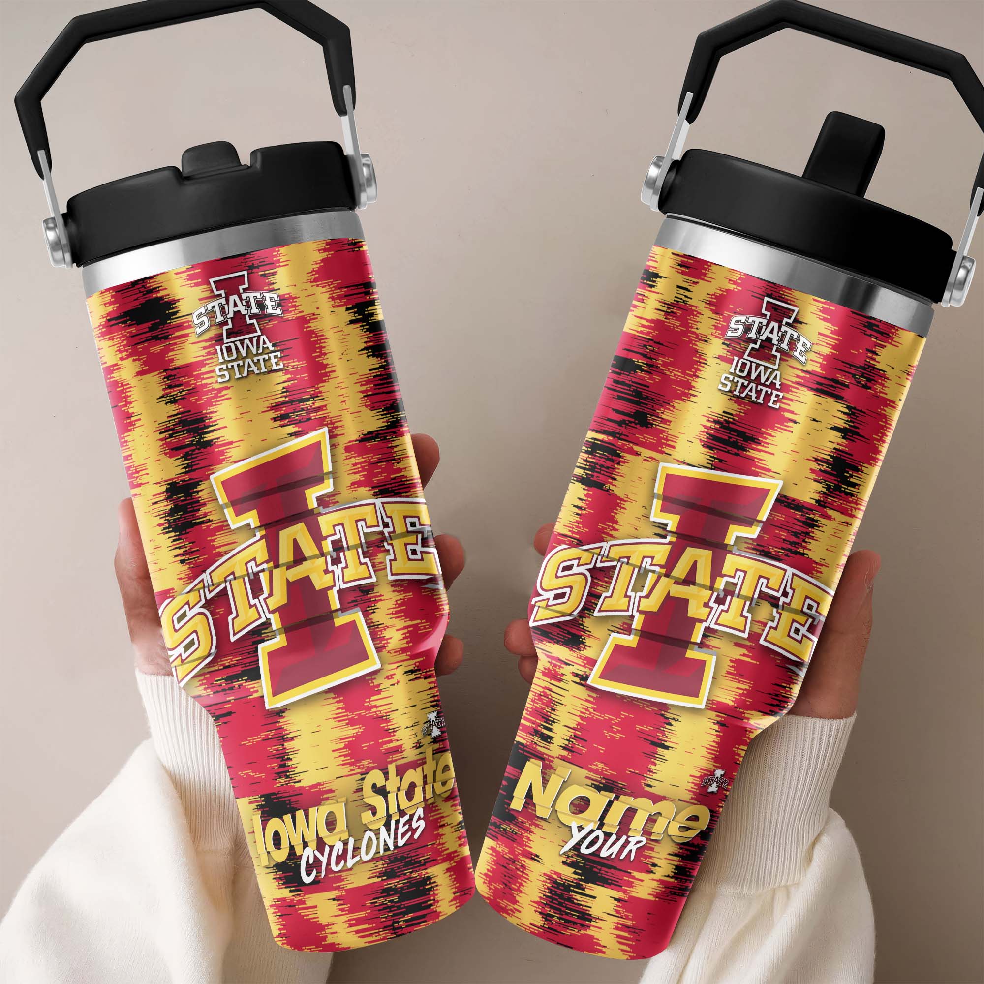Iowa State Cyclones Flip Straw 30oz Tumbler Custom Your Name, Sport Flip Straw 30oz Tumbler, Fan Gifts  EHIVM-0124663