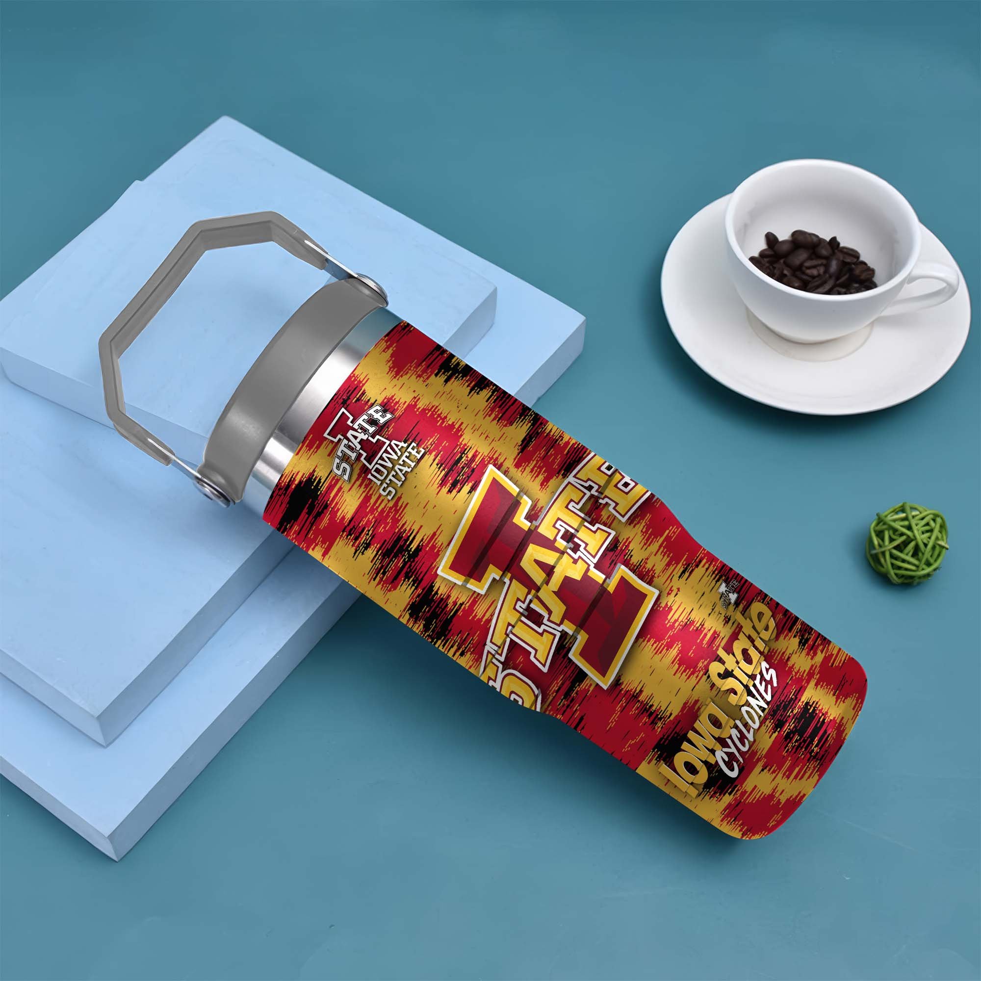 Alternative view of Iowa State Cyclones Flip Straw 30oz Tumbler Custom Your Name, Sport Flip Straw 30oz Tumbler, Fan Gifts  EHIVM-0124663