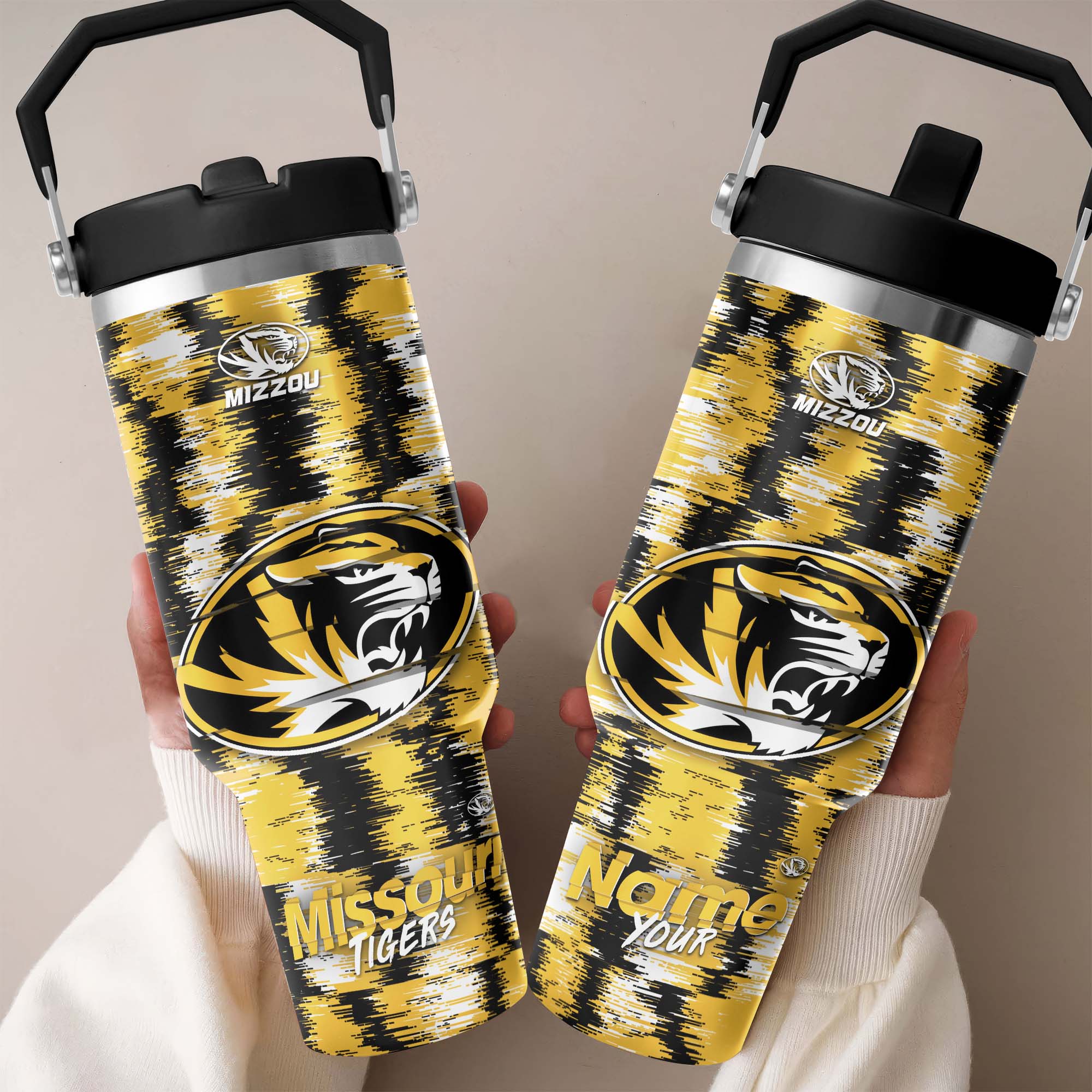 Missouri Tigers Flip Straw 30oz Tumbler Custom Your Name, Sport Flip Straw 30oz Tumbler, Fan Gifts  EHIVM-0124663