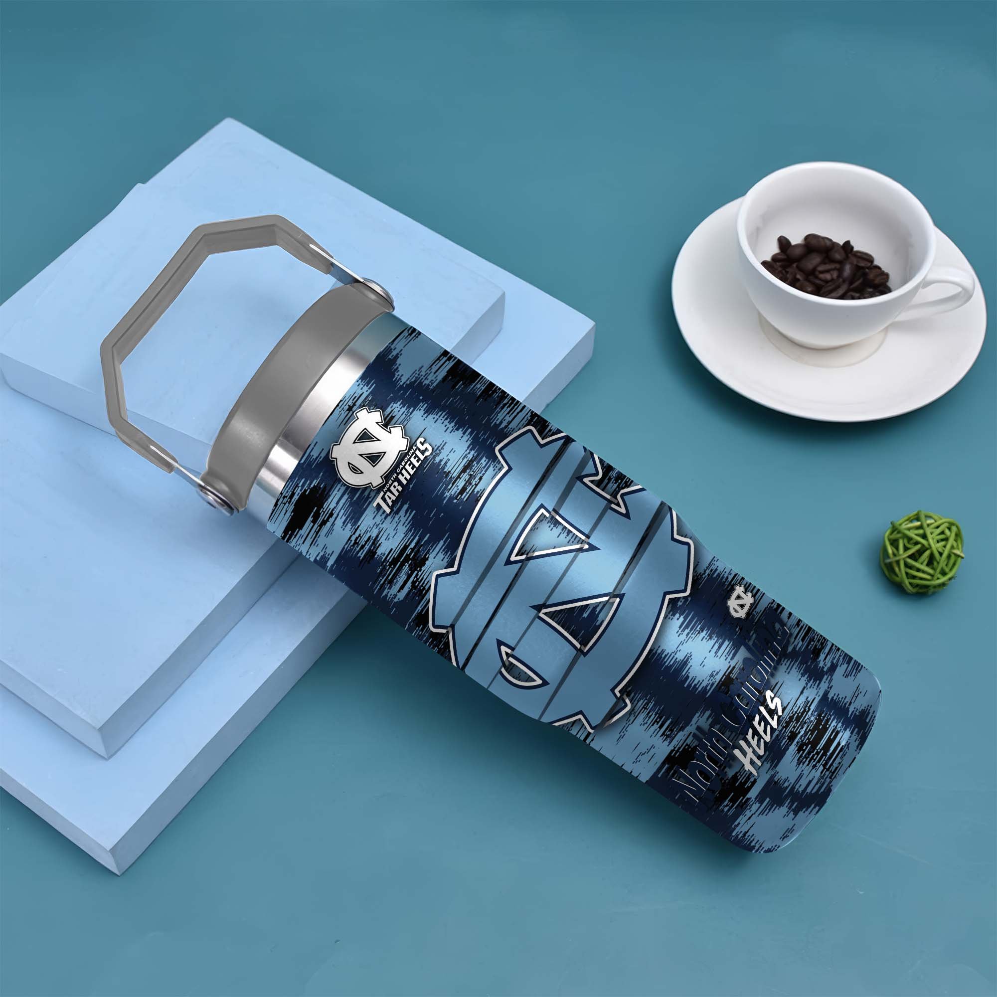 Alternative view of North Carolina Tar Heels Flip Straw 30oz Tumbler Custom Your Name, Sport Flip Straw 30oz Tumbler, Fan Gifts  EHIVM-0124663