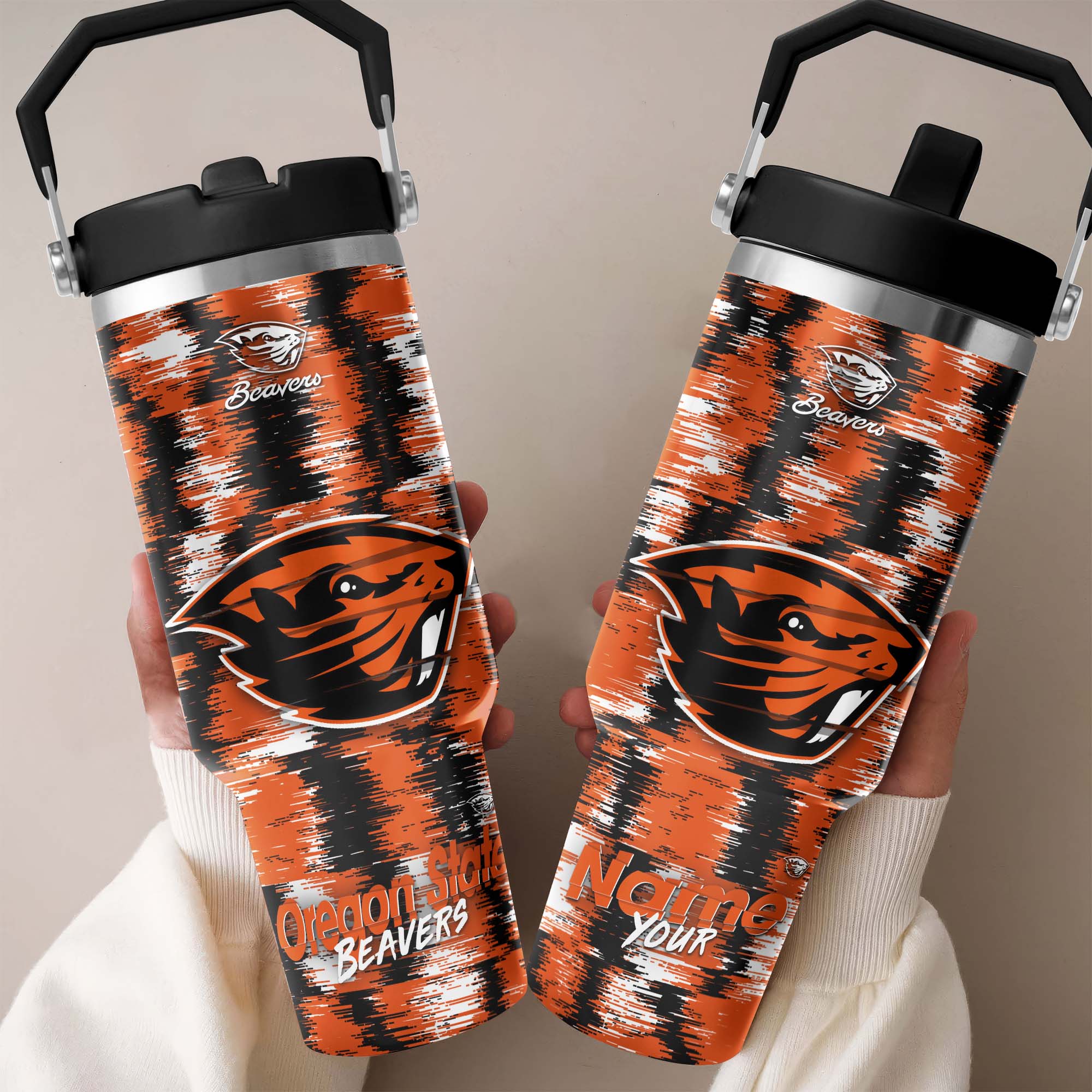 Oregon State Beavers Flip Straw 30oz Tumbler Custom Your Name, Sport Flip Straw 30oz Tumbler, Fan Gifts  EHIVM-0124663