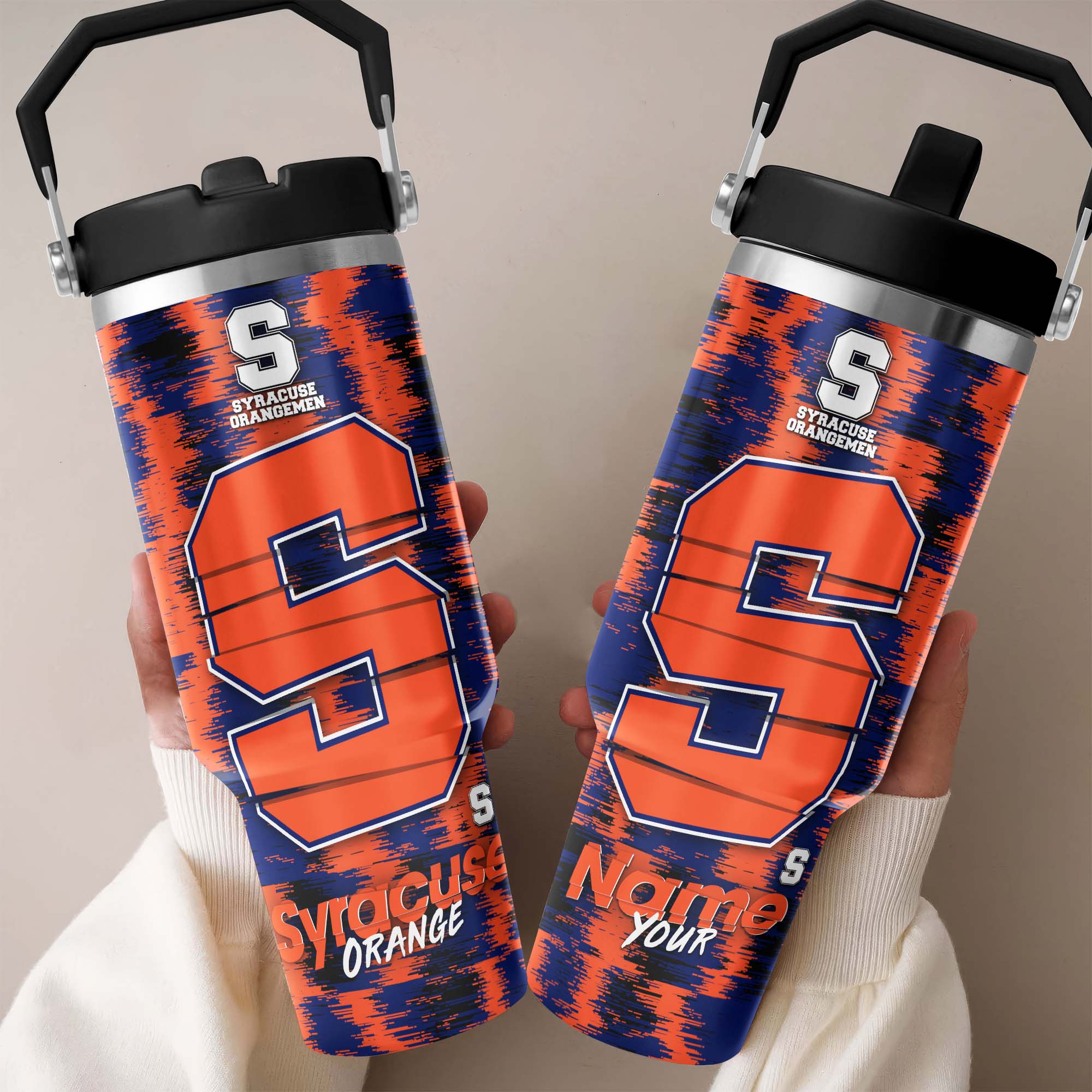 Syracuse Orange Flip Straw 30oz Tumbler Custom Your Name, Sport Flip Straw 30oz Tumbler, Fan Gifts  EHIVM-0124663