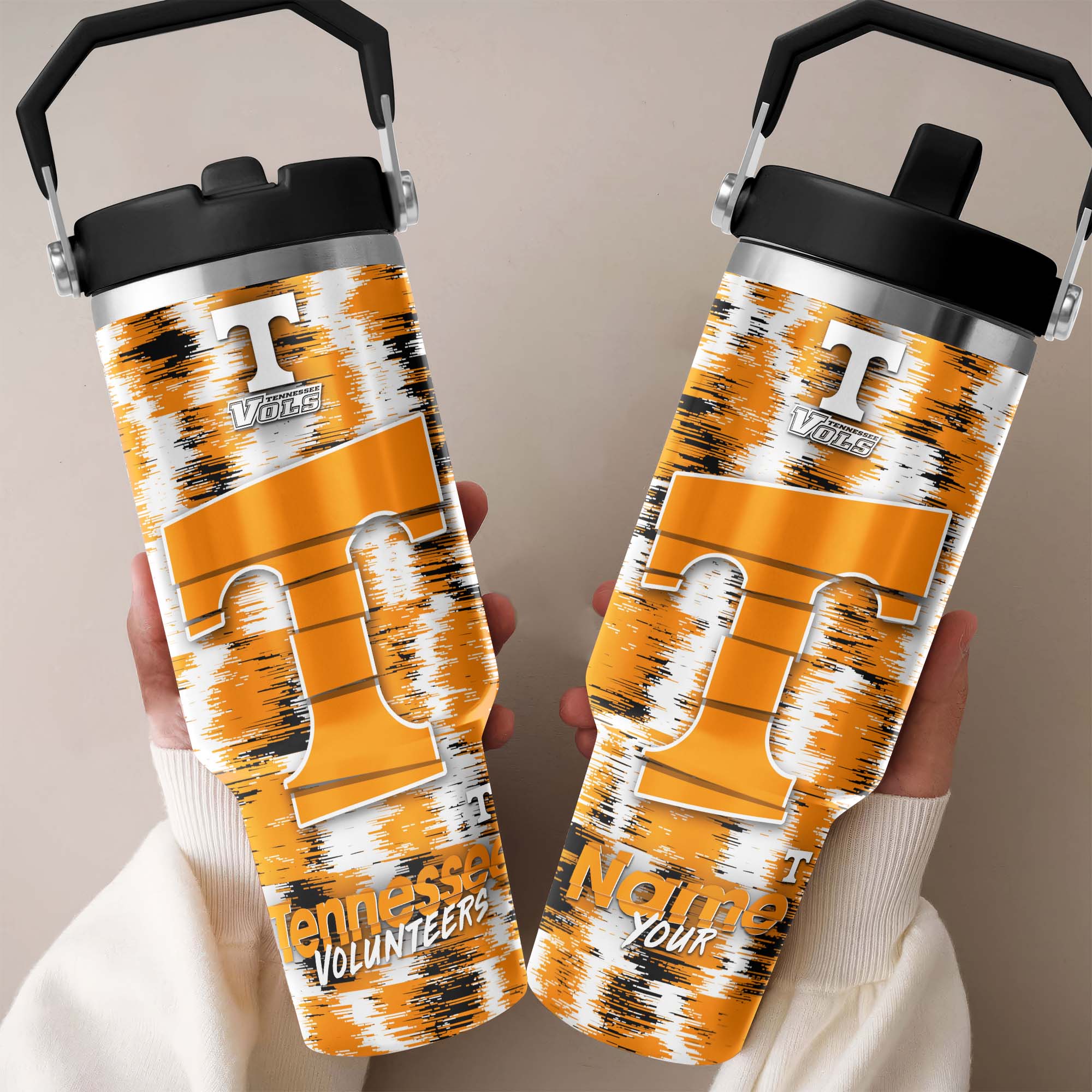 Tennessee Volunteers Flip Straw 30oz Tumbler Custom Your Name, Sport Flip Straw 30oz Tumbler, Fan Gifts  EHIVM-0124663