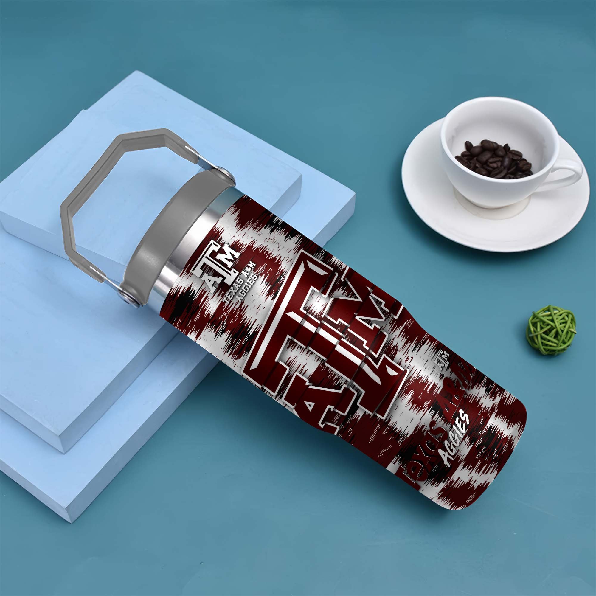 Alternative view of Texas A&M Aggies Flip Straw 30oz Tumbler Custom Your Name, Sport Flip Straw 30oz Tumbler, Fan Gifts  EHIVM-0124663