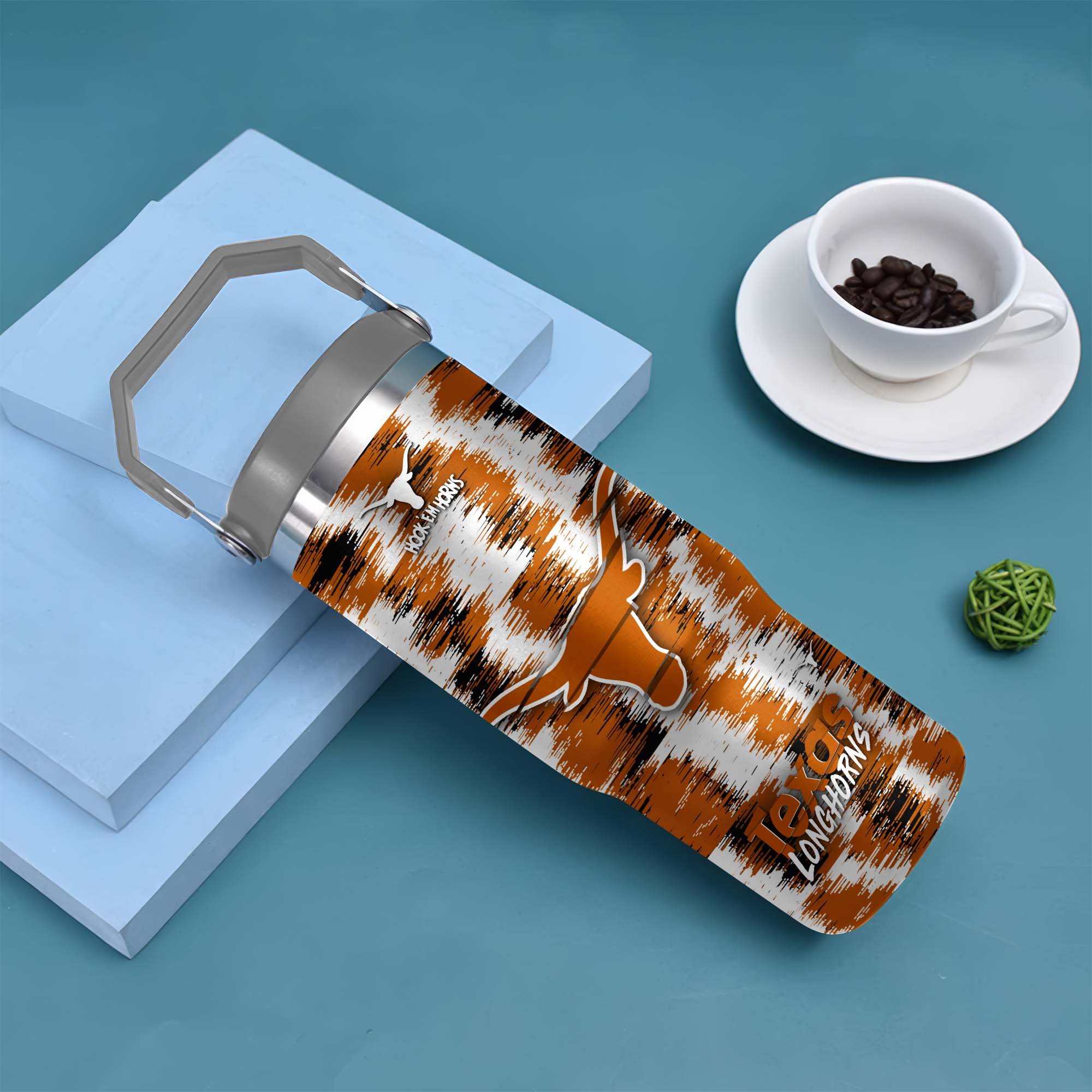 Alternative view of Texas Longhorns Flip Straw 30oz Tumbler Custom Your Name, Sport Flip Straw 30oz Tumbler, Fan Gifts  EHIVM-0124663