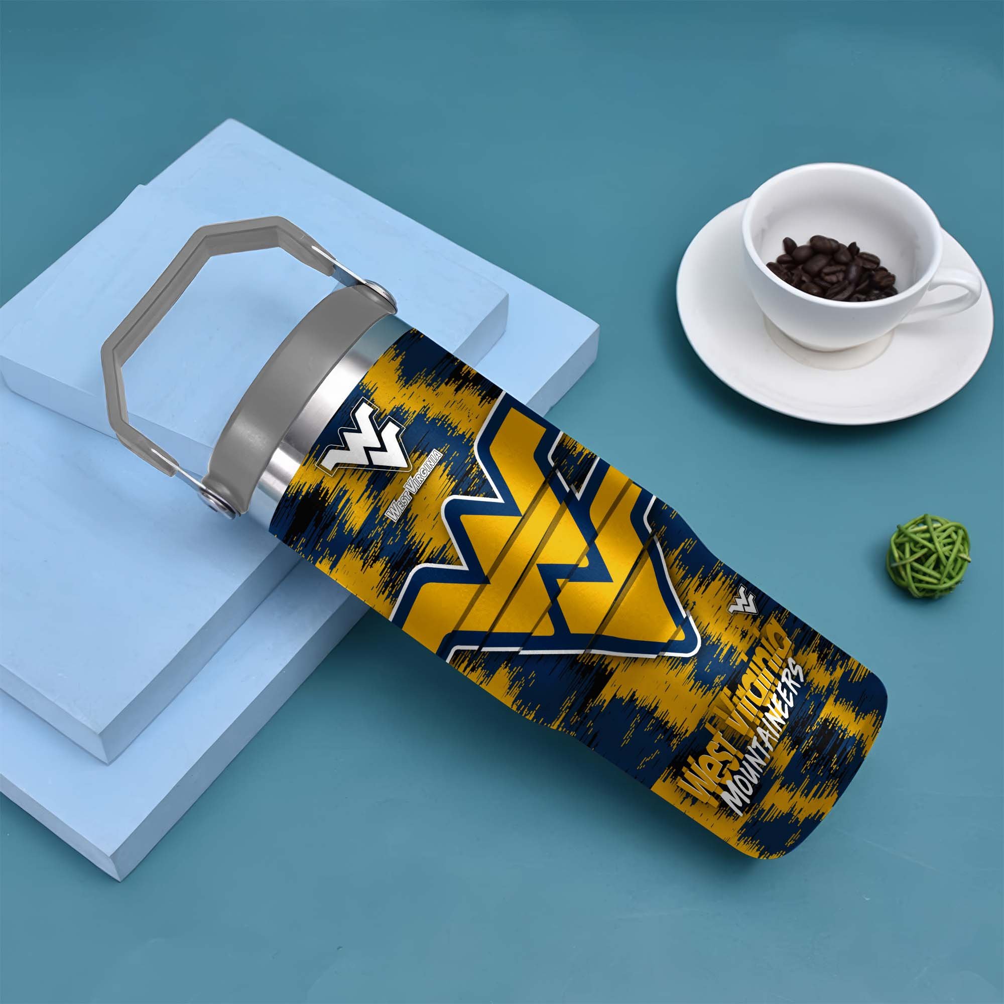 Alternative view of West Virginia Mountaineers Flip Straw 30oz Tumbler Custom Your Name, Sport Flip Straw 30oz Tumbler, Fan Gifts  EHIVM-0124663