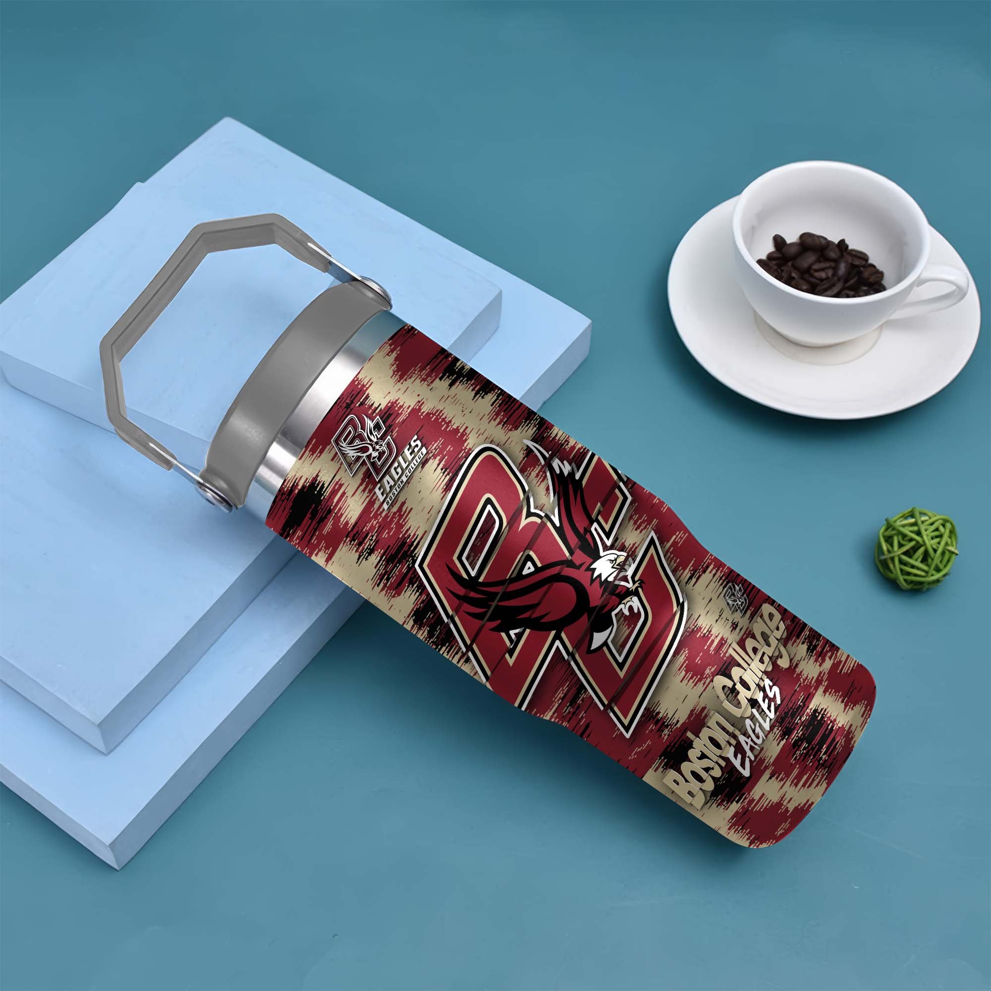 Alternative view of Boston College Eagles Flip Straw 30oz Tumbler Custom Your Name, Sport Flip Straw 30oz Tumbler, Fan Gifts  EHIVM-0124663