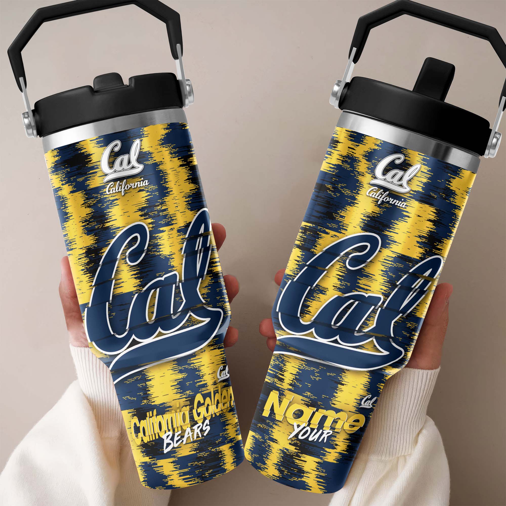 California Golden Bears Flip Straw 30oz Tumbler Custom Your Name, Sport Flip Straw 30oz Tumbler, Fan Gifts  EHIVM-0124663