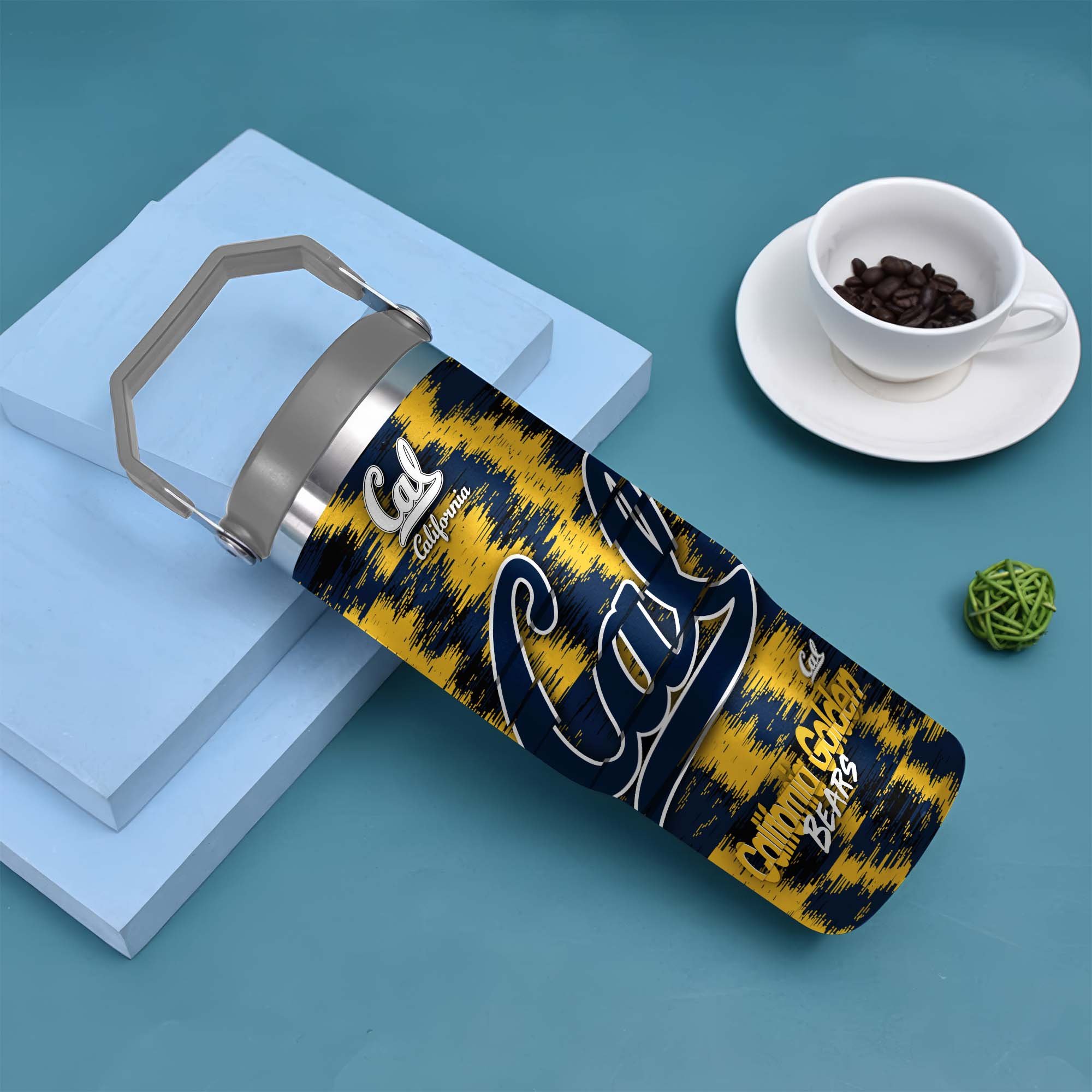 Alternative view of California Golden Bears Flip Straw 30oz Tumbler Custom Your Name, Sport Flip Straw 30oz Tumbler, Fan Gifts  EHIVM-0124663
