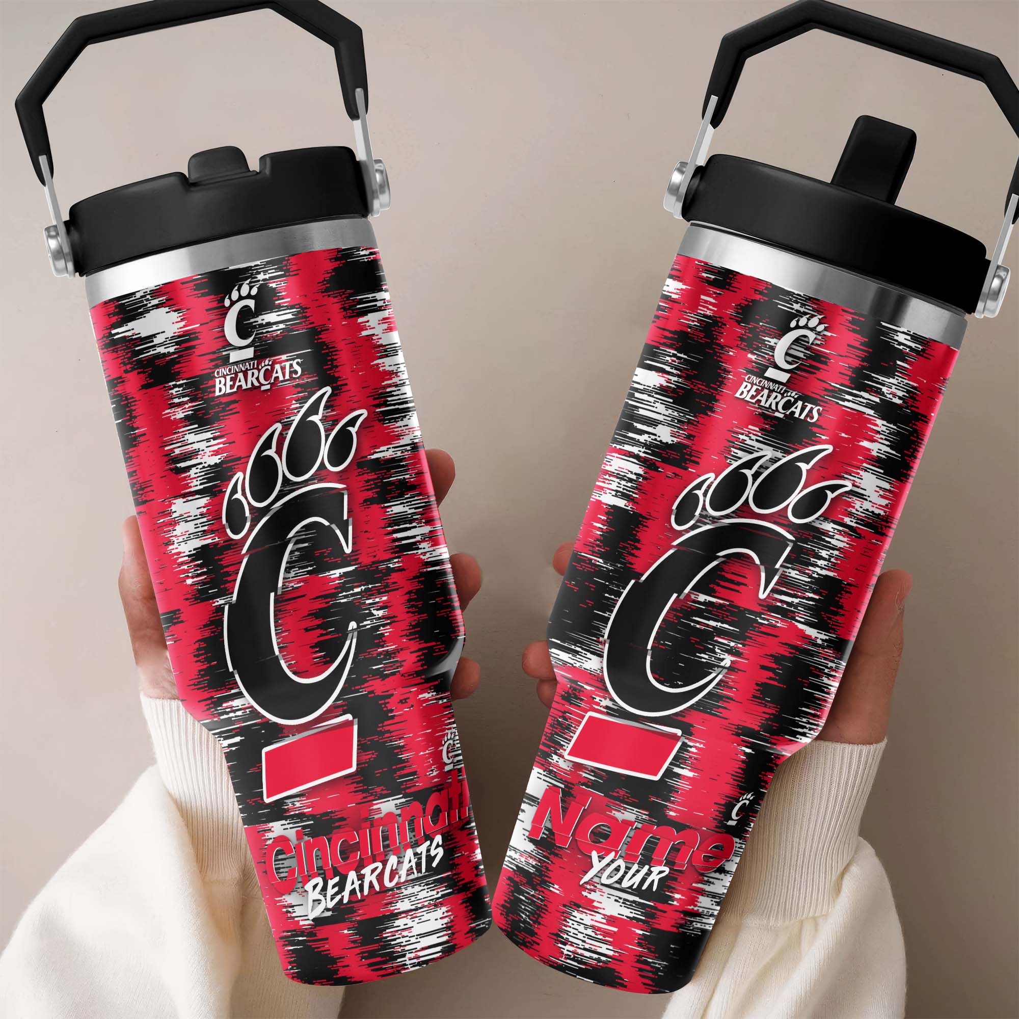 Cincinnati Bearcats Flip Straw 30oz Tumbler Custom Your Name, Sport Flip Straw 30oz Tumbler, Fan Gifts  EHIVM-0124663