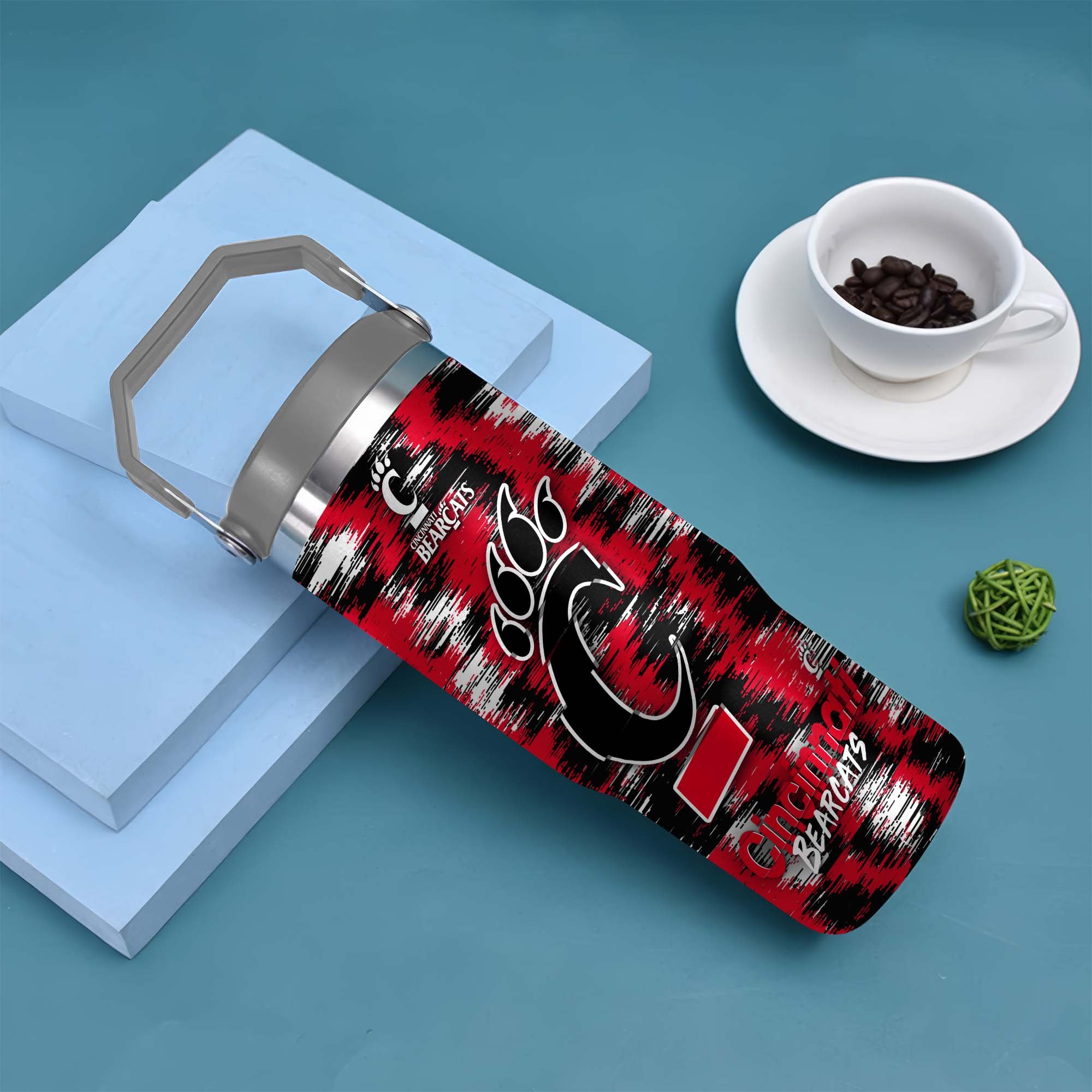 Alternative view of Cincinnati Bearcats Flip Straw 30oz Tumbler Custom Your Name, Sport Flip Straw 30oz Tumbler, Fan Gifts  EHIVM-0124663