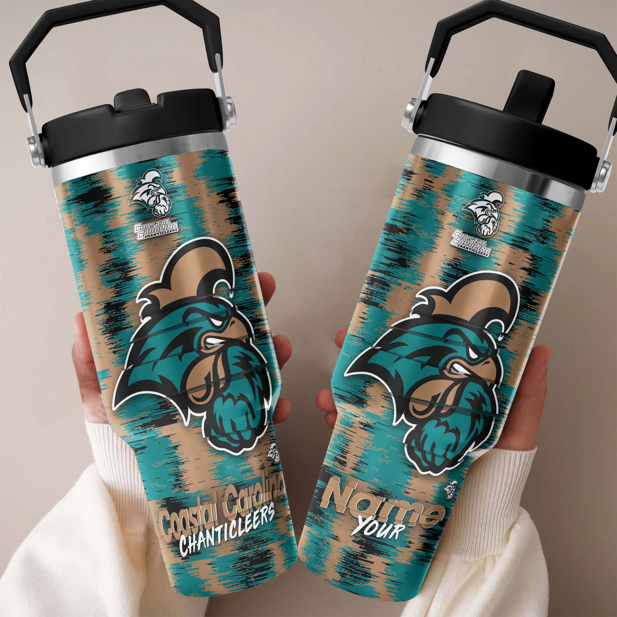 Coastal Carolina Chanticleers Flip Straw 30oz Tumbler Custom Your Name, Sport Flip Straw 30oz Tumbler, Fan Gifts  EHIVM-0124663