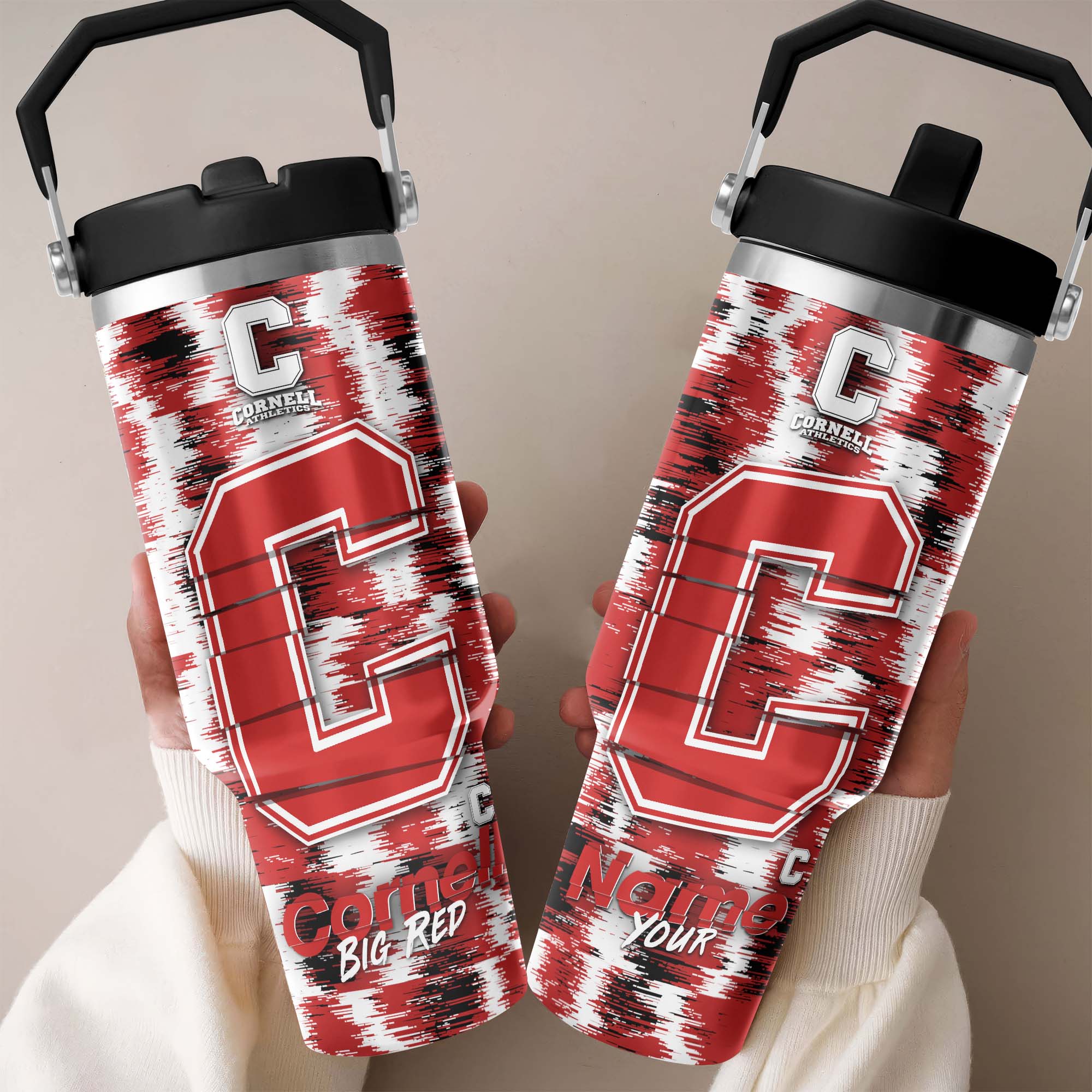 Cornell Big Red Flip Straw 30oz Tumbler Custom Your Name, Sport Flip Straw 30oz Tumbler, Fan Gifts  EHIVM-0124663