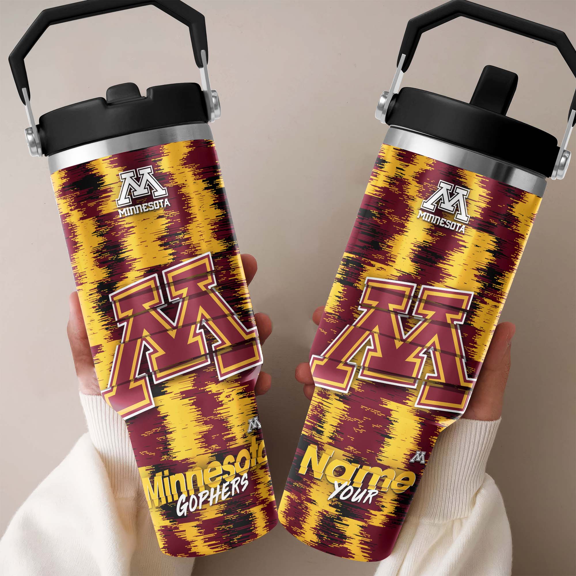 Minnesota Golden Gophers Flip Straw 30oz Tumbler Custom Your Name, Sport Flip Straw 30oz Tumbler, Fan Gifts  EHIVM-0124663