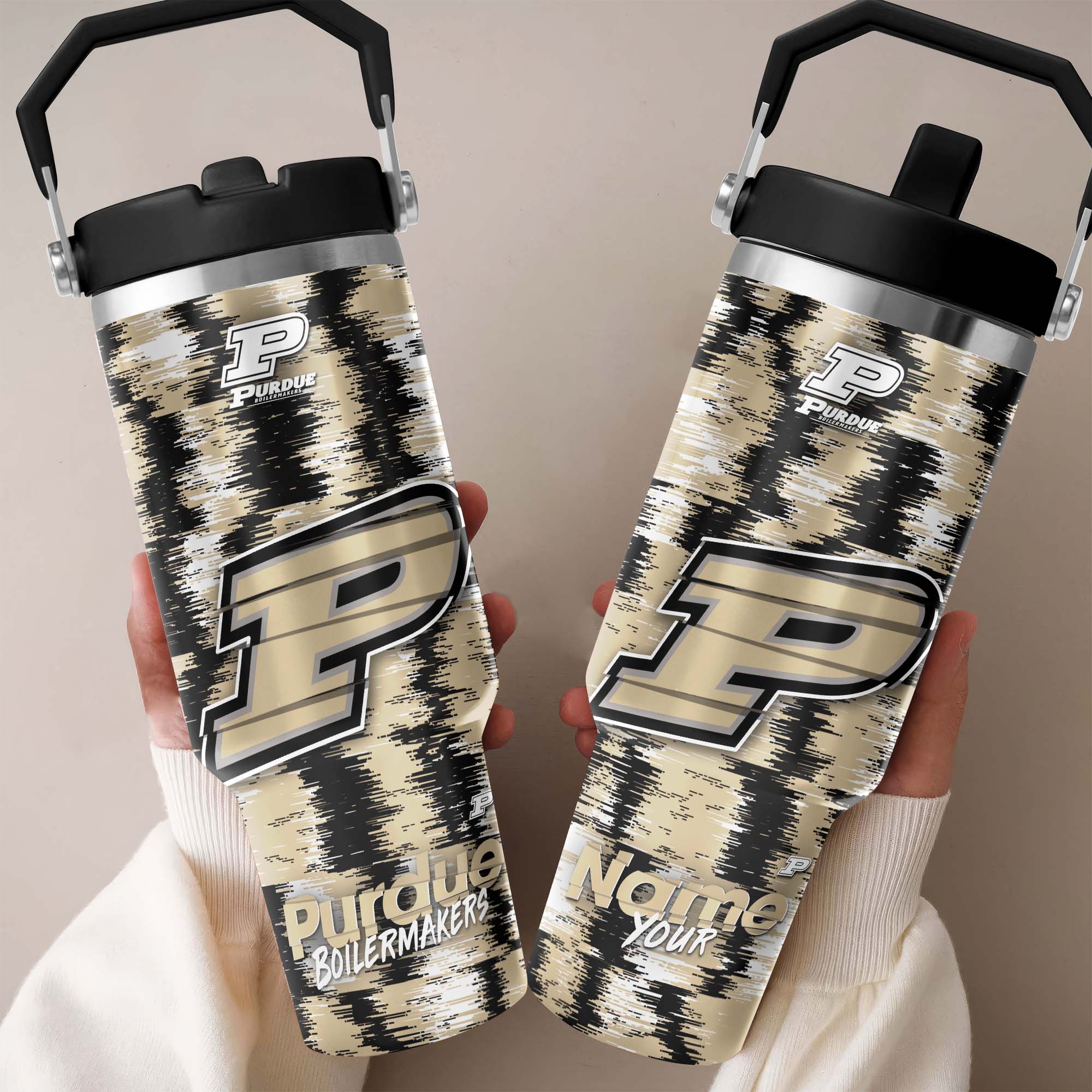 Purdue Boilermakers Flip Straw 30oz Tumbler Custom Your Name, Sport Flip Straw 30oz Tumbler, Fan Gifts  EHIVM-0124663