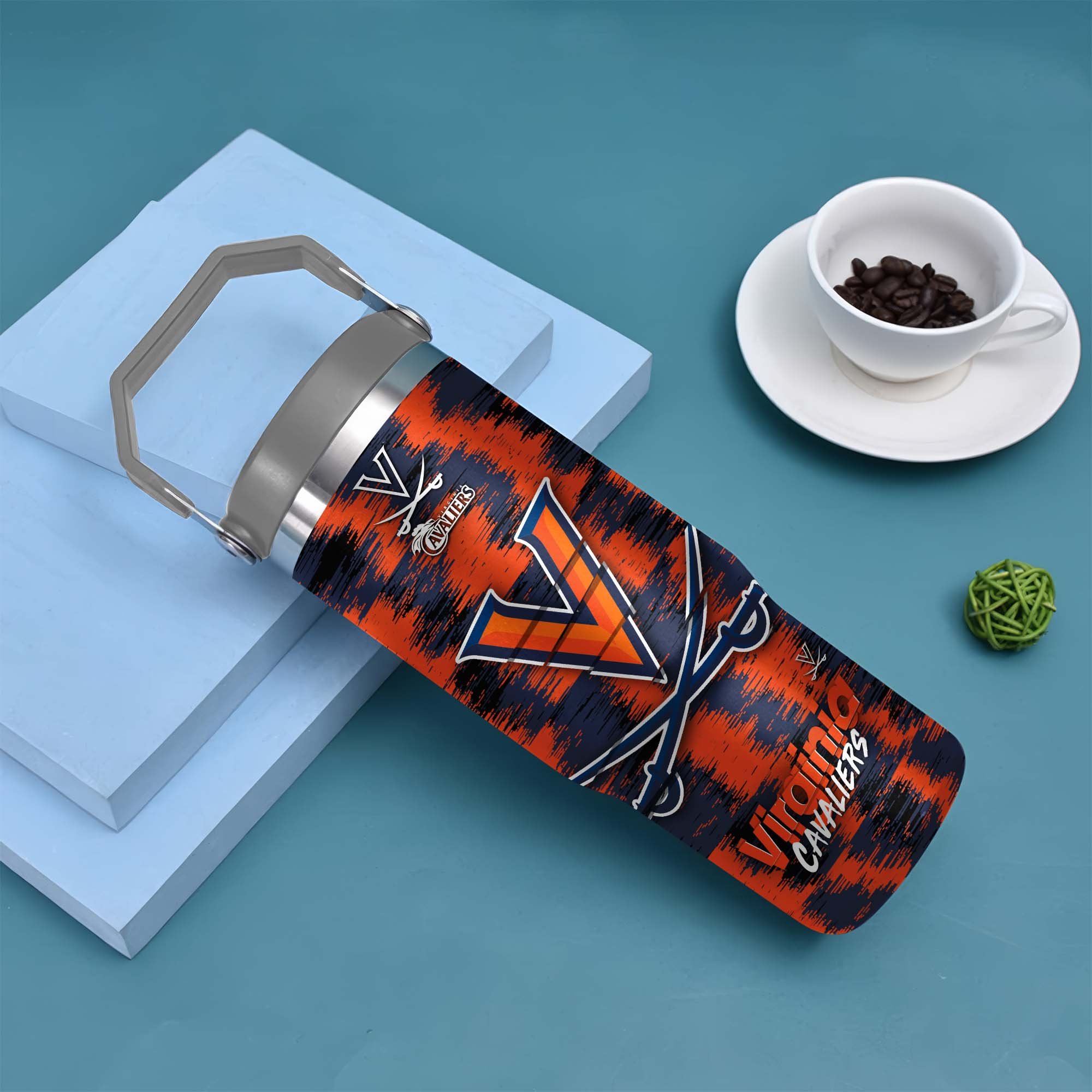 Alternative view of Virginia Cavaliers Flip Straw 30oz Tumbler Custom Your Name, Sport Flip Straw 30oz Tumbler, Fan Gifts  EHIVM-0124663