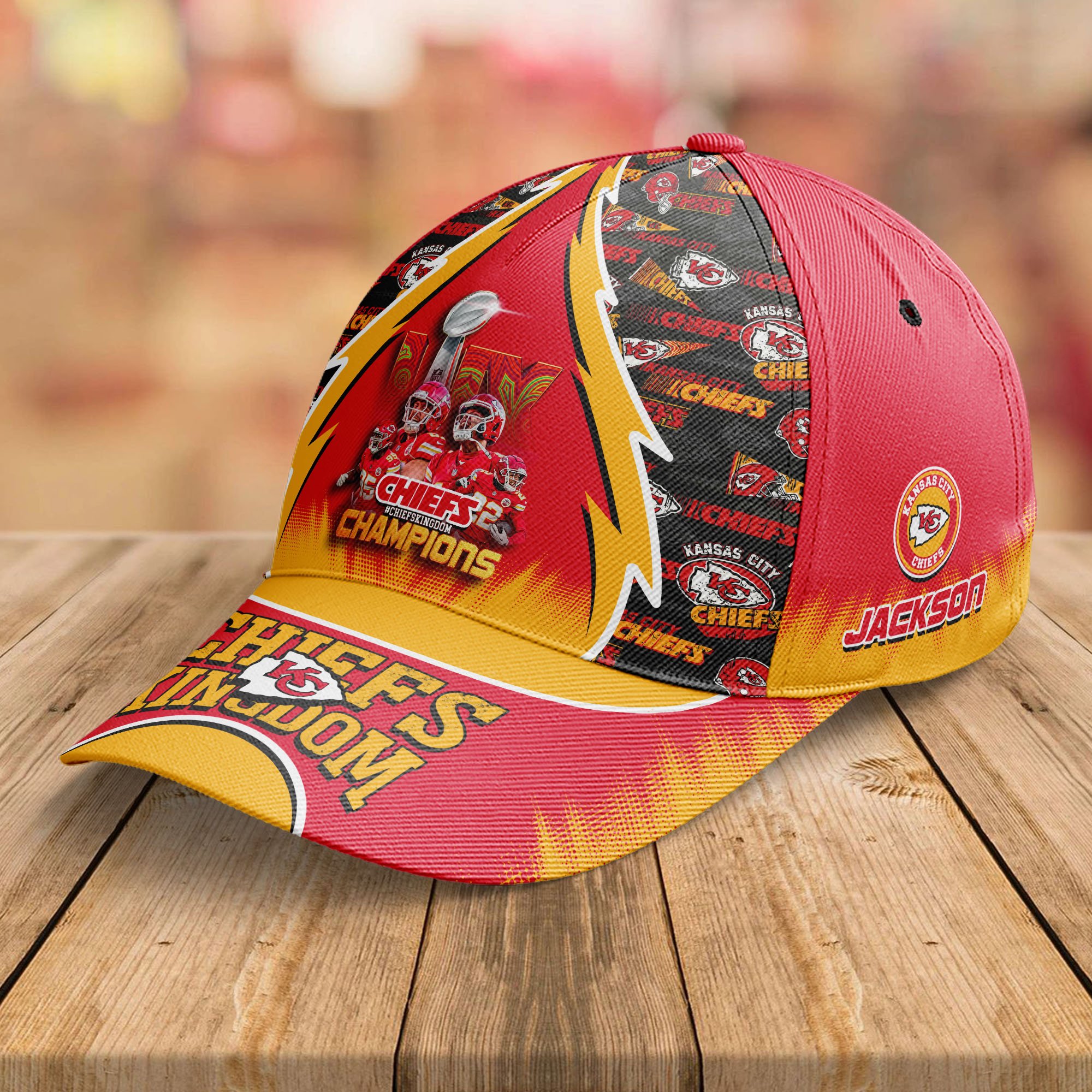 Alternative view of Kansas City Chiefs Team Champions Super Bowl  2025 Cap Personalized Your Name, Sport Cap For Fan, Fan Gifts ETHY-0206720