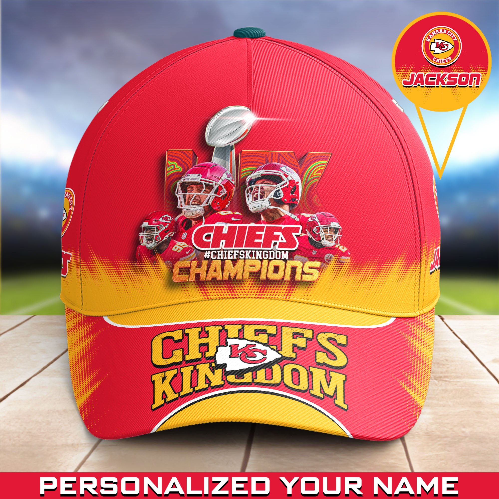 Kansas City Chiefs Team Champions Super Bowl  2025 Cap Personalized Your Name, Sport Cap For Fan, Sport Gifts ETHY-0206720
