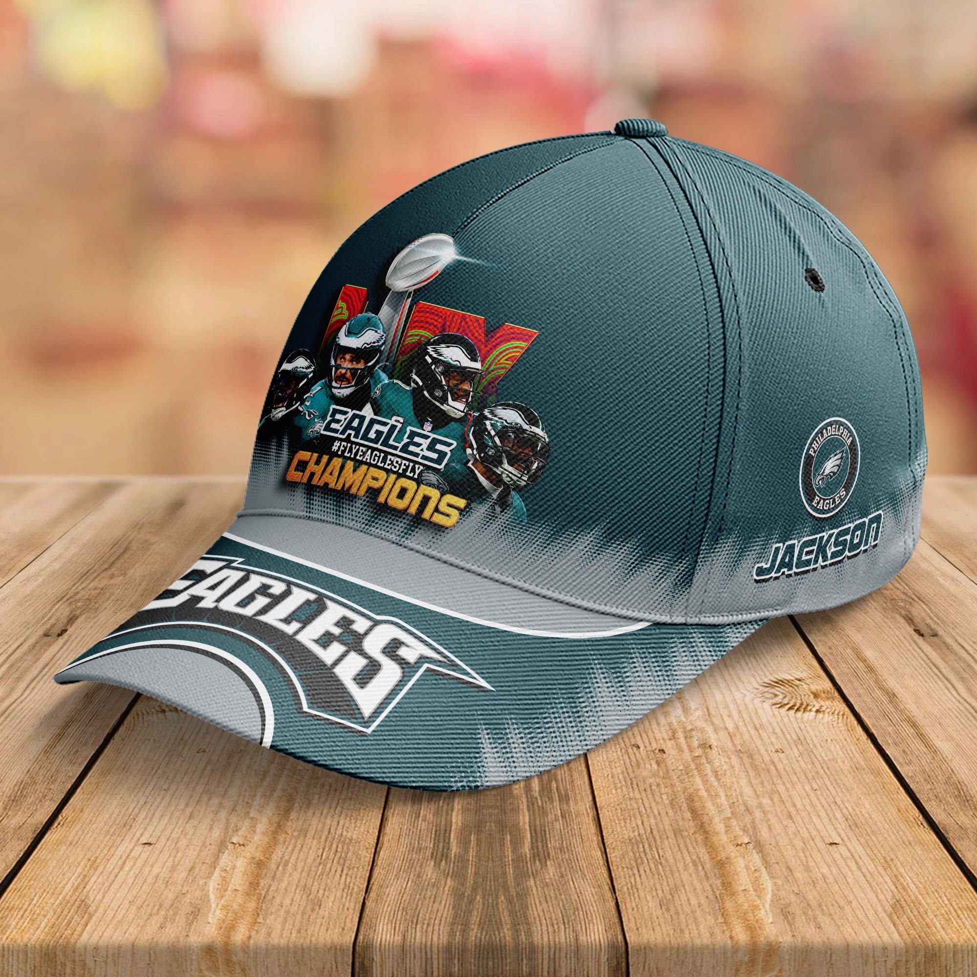 Alternative view of Philadelphia Eagles Team Champions Super Bowl  2025 Cap Personalized Your Name, Sport Cap For Fan, Sport Gifts ETHY-0206720